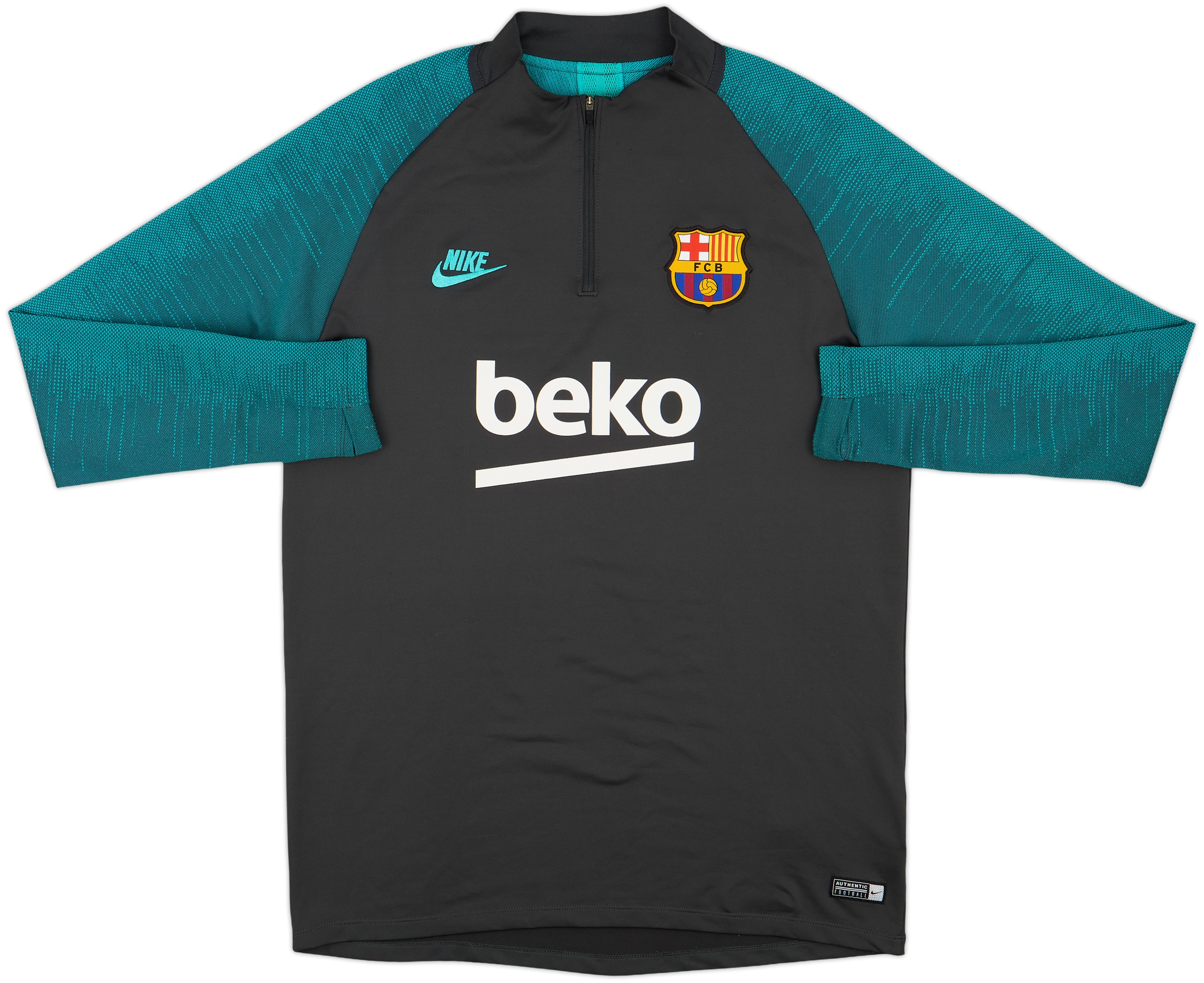 2019-20 Barcelona Nike 1/4 Zip Drill Top - 9/10 - (L)