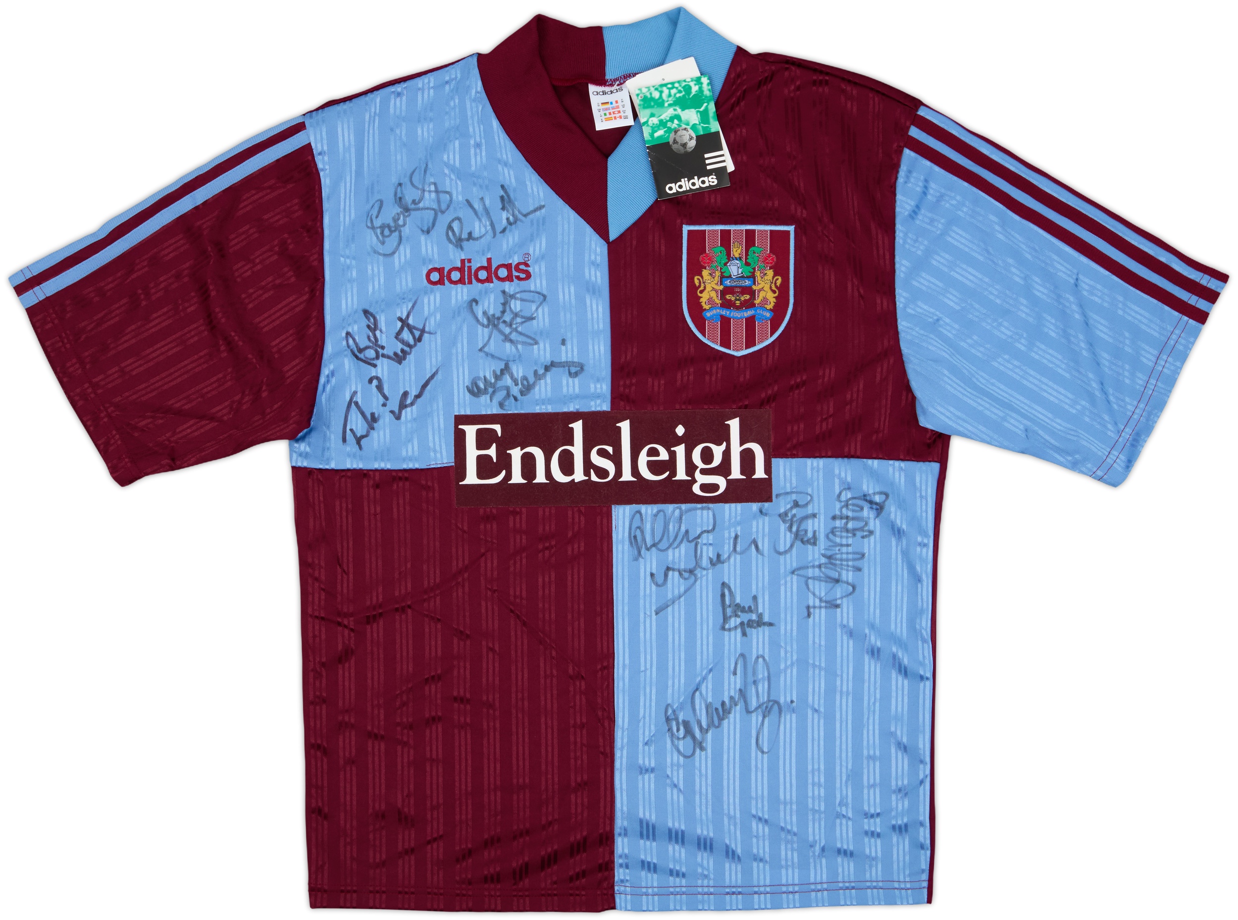 1996-98 Burnley Squad Signed Home Shirt (M)