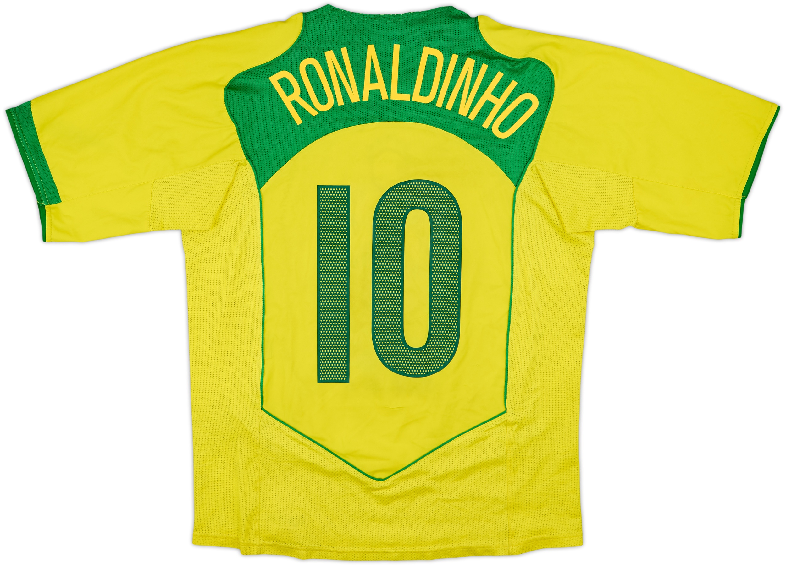 2004-06 Brazil Home Shirt Ronaldinho #10 - 5/10 - (M)