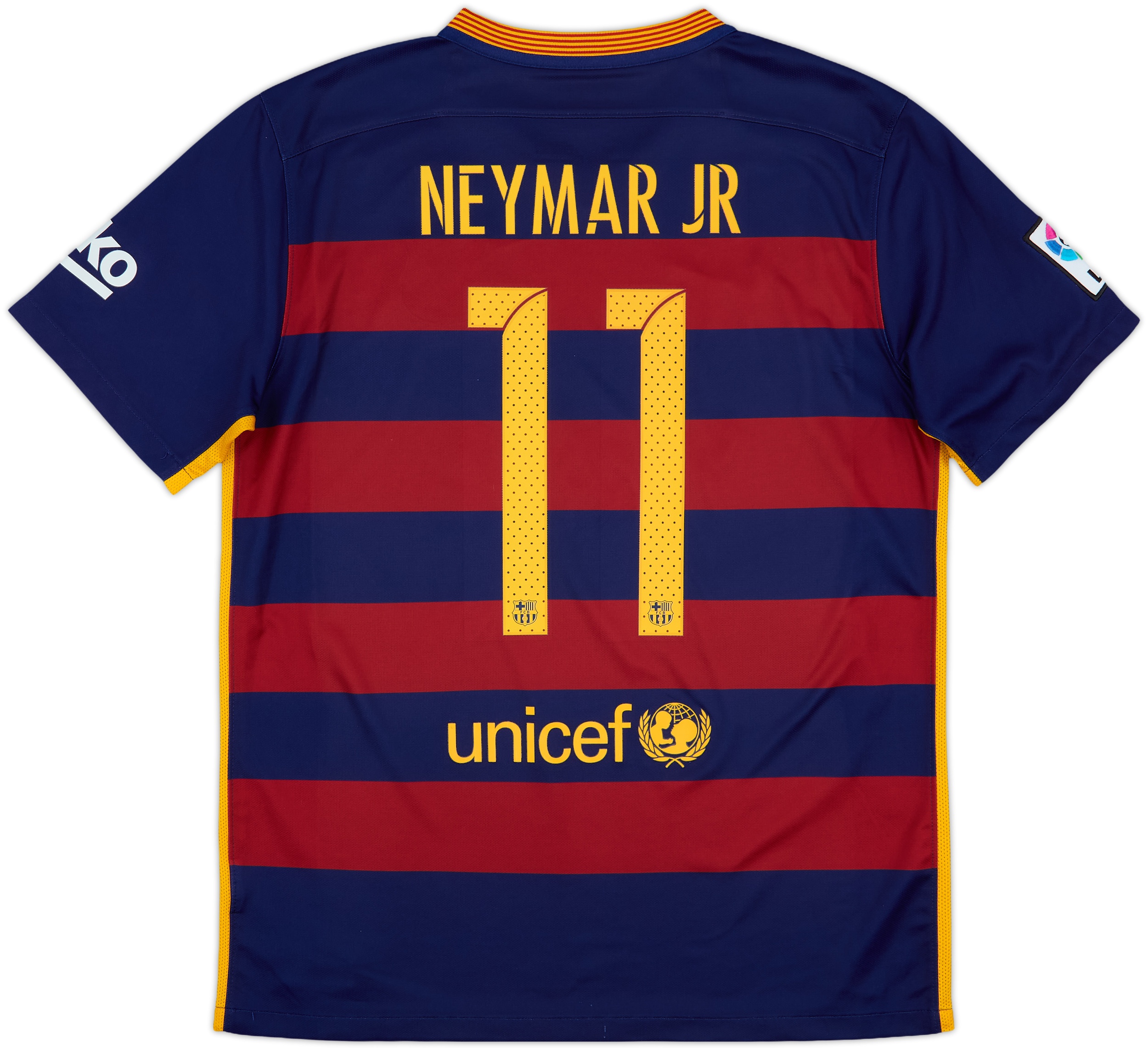 2015-16 Barcelona Home Shirt Neymar Jr #11 - 8/10 - (L)