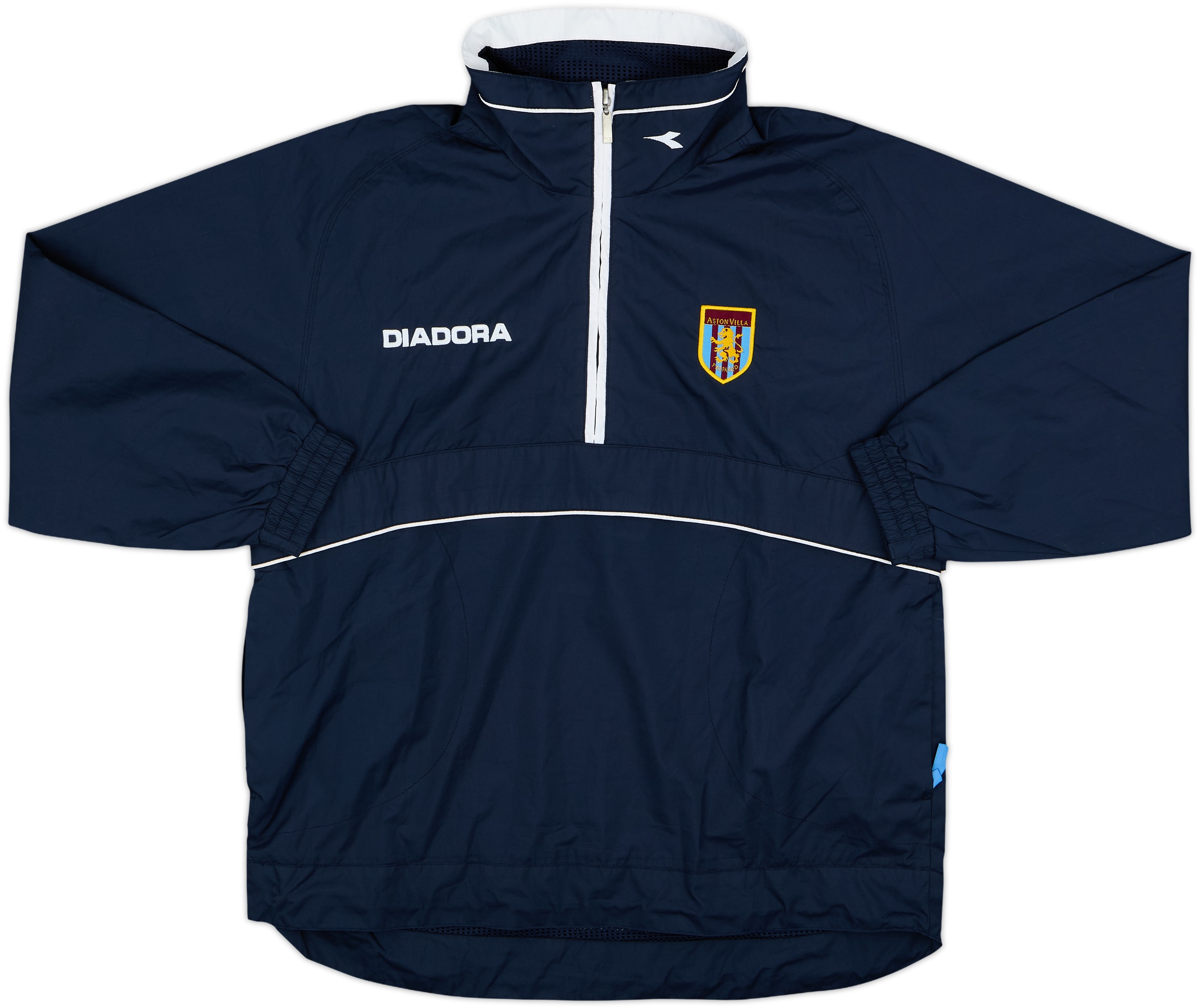 2000-01 Aston Villa Diadora 1/4 Zip Drill Top - 8/10 - (L.Boys)