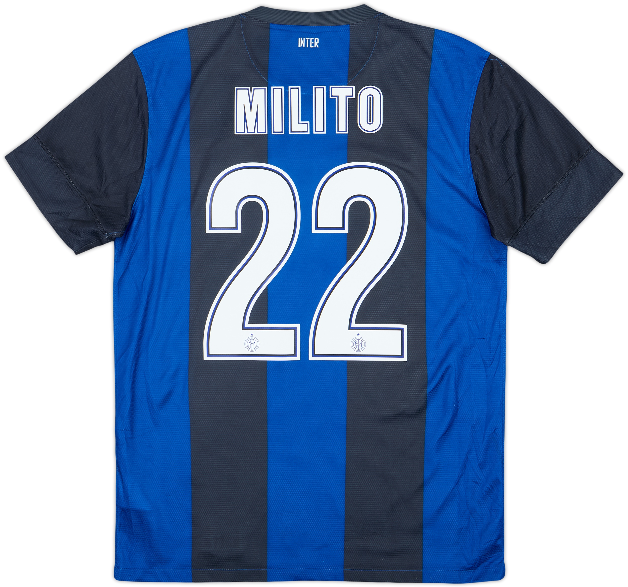 2012-13 Inter Milan Home Shirt Milito #22 - 7/10 - (M)
