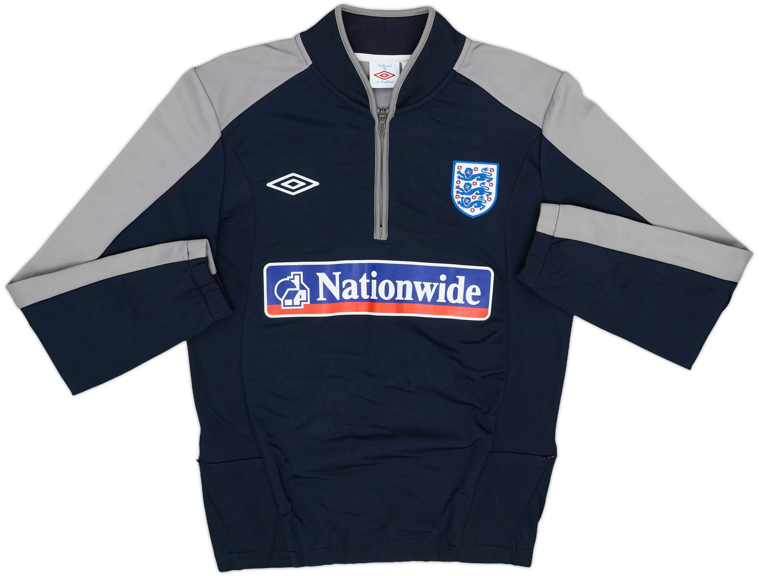 2009-10 England Umbro 1/4 Zip Drill Top - 8/10 - (M)