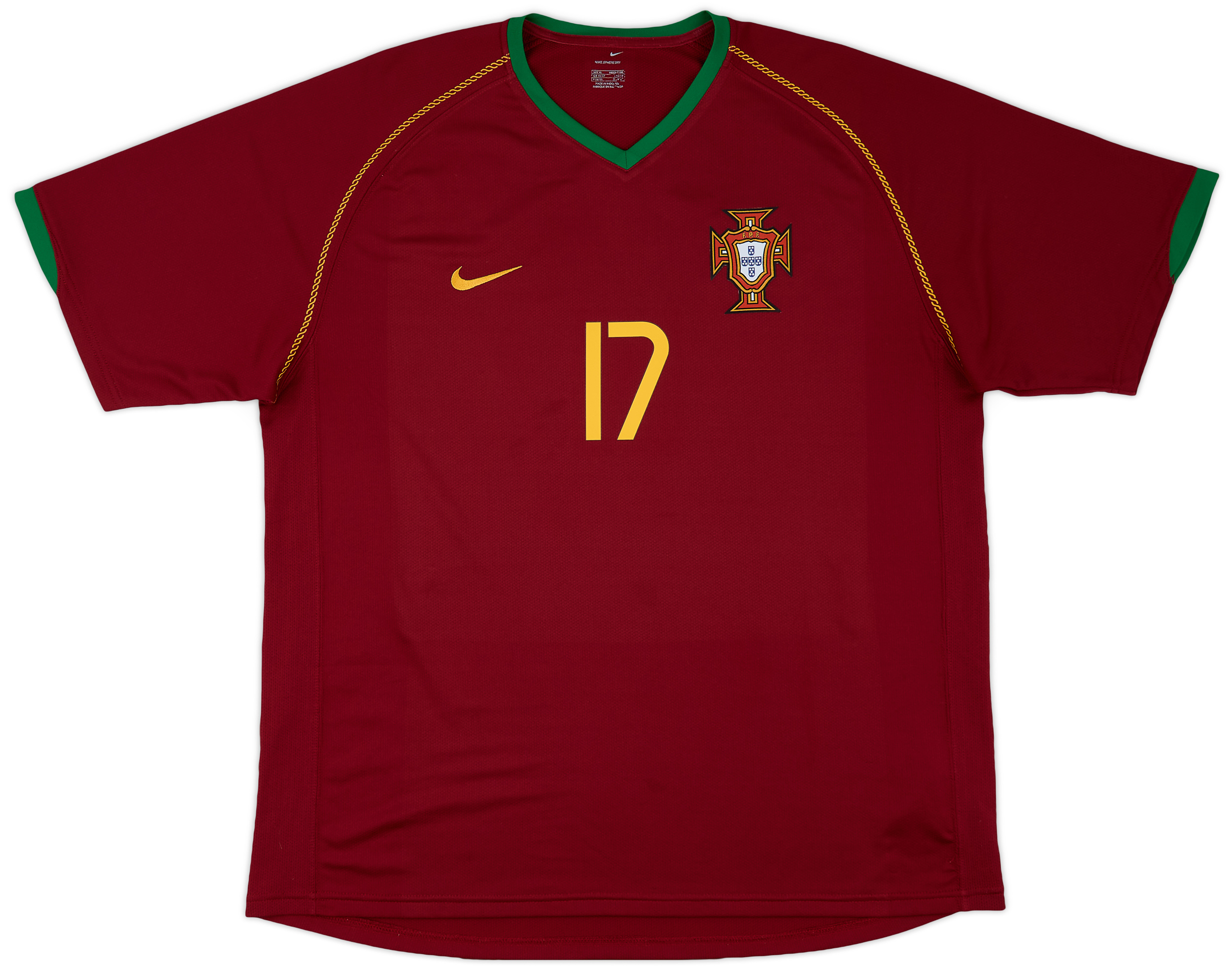 2006-08 Portugal Home Shirt C.Ronaldo #17 - 9/10 - (XL)