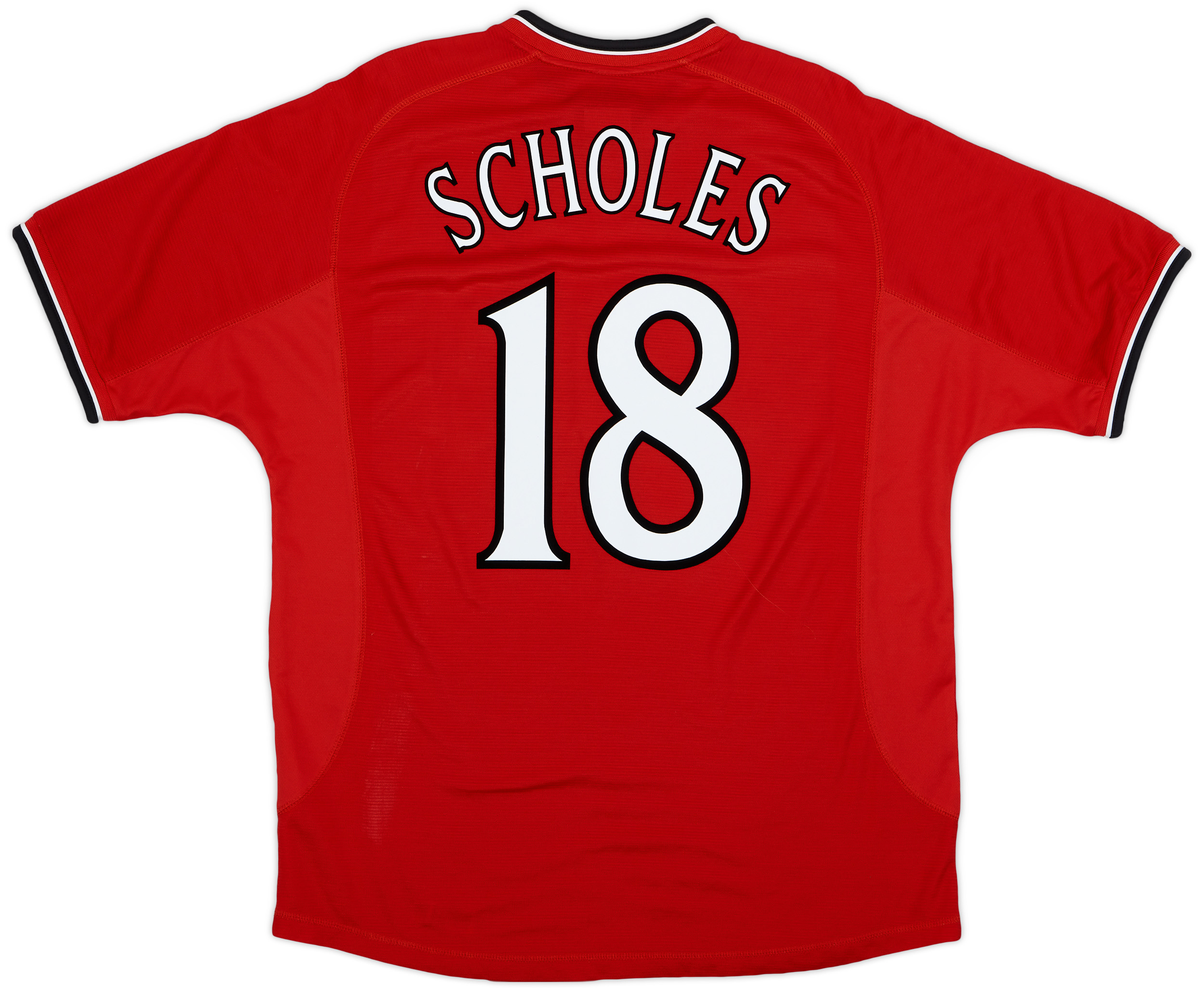 2000-02 Manchester United Home Shirt Scholes #18 - 8/10 - (XL)