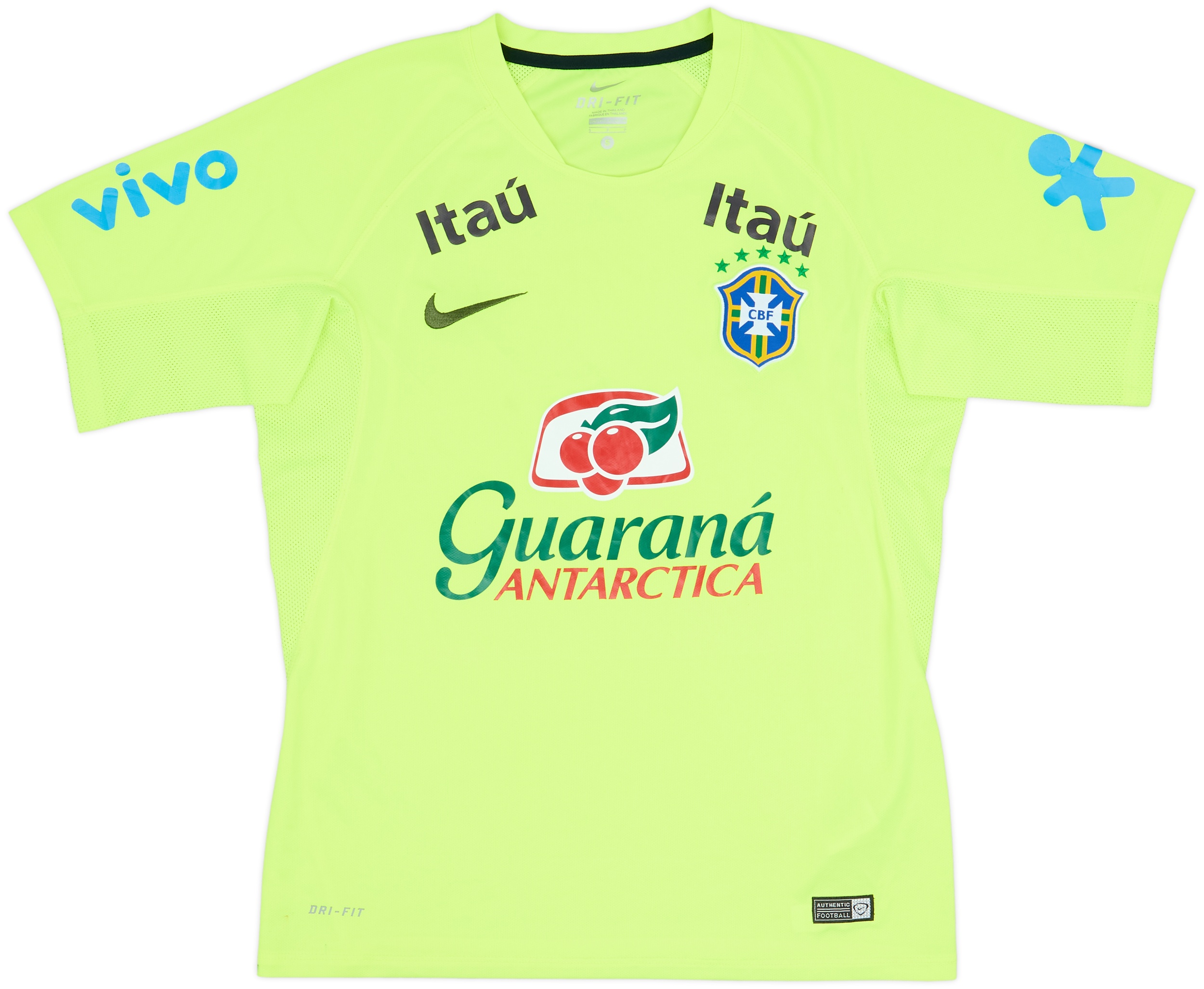 2014-16 Brazil Nike Player Issue Training Shirt - 6/10 - (S)