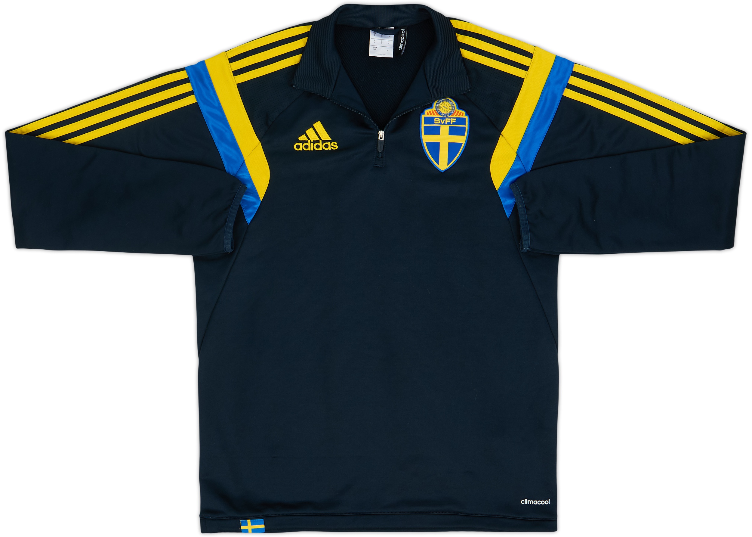 2014-15 Sweden adidas 1/4 Zip Drill Top - 8/10 - (S)