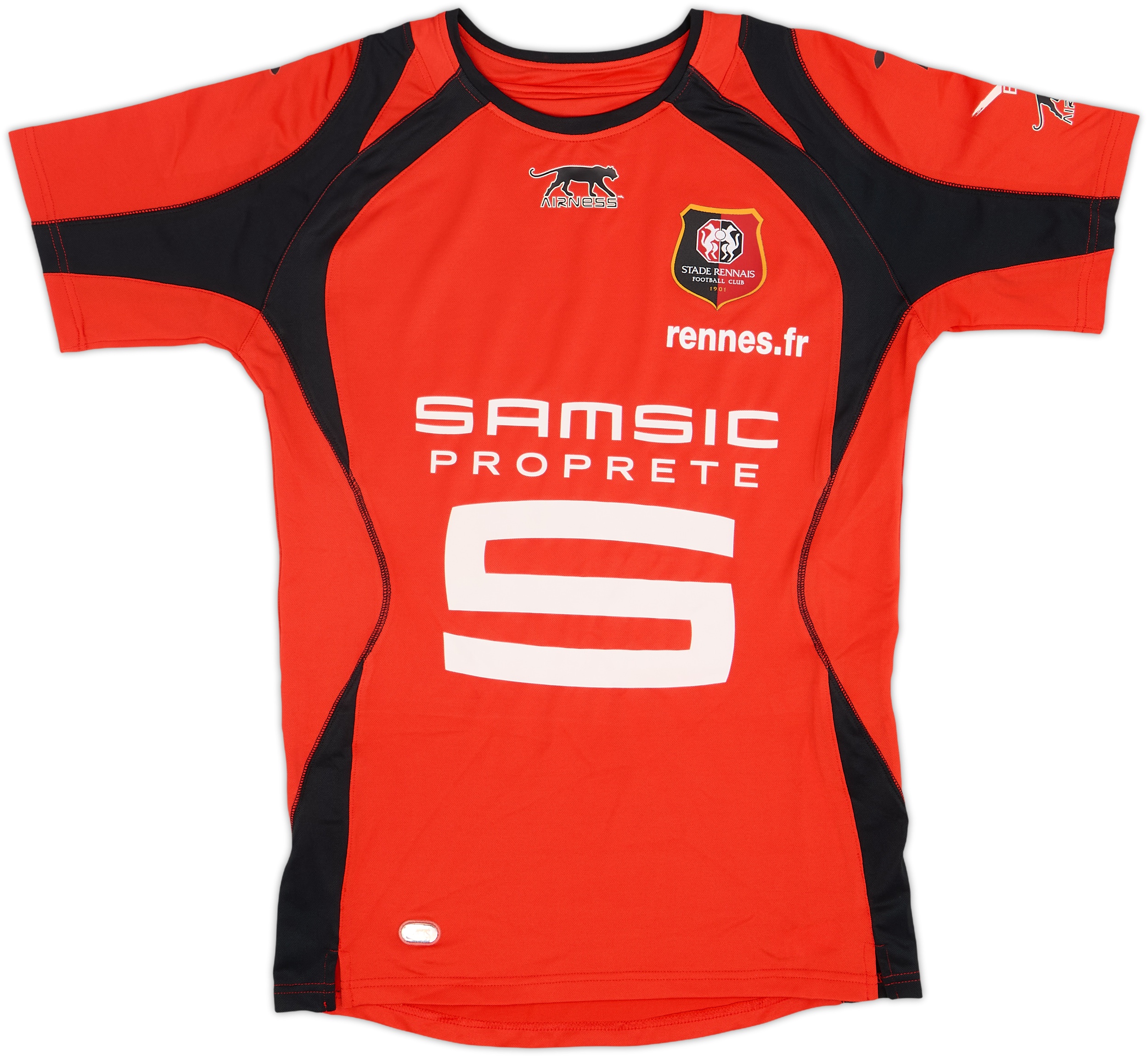 Maillot STADE RENNAIS 2006 porté par POUPLIN goal RENNES vintage football shirt | UK