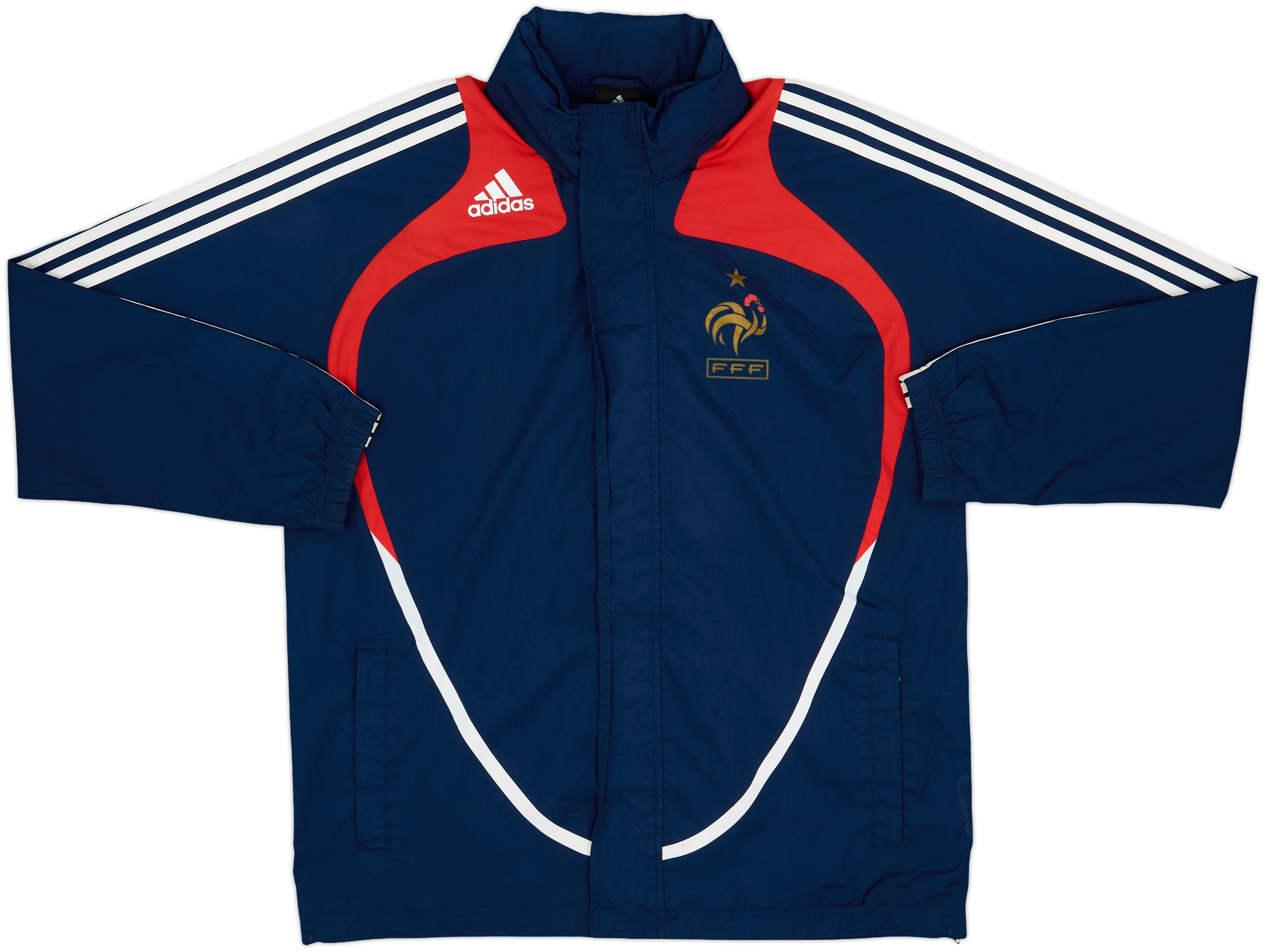 2007-08 France adidas Hooded Rain Jacket - 8/10 - (M)