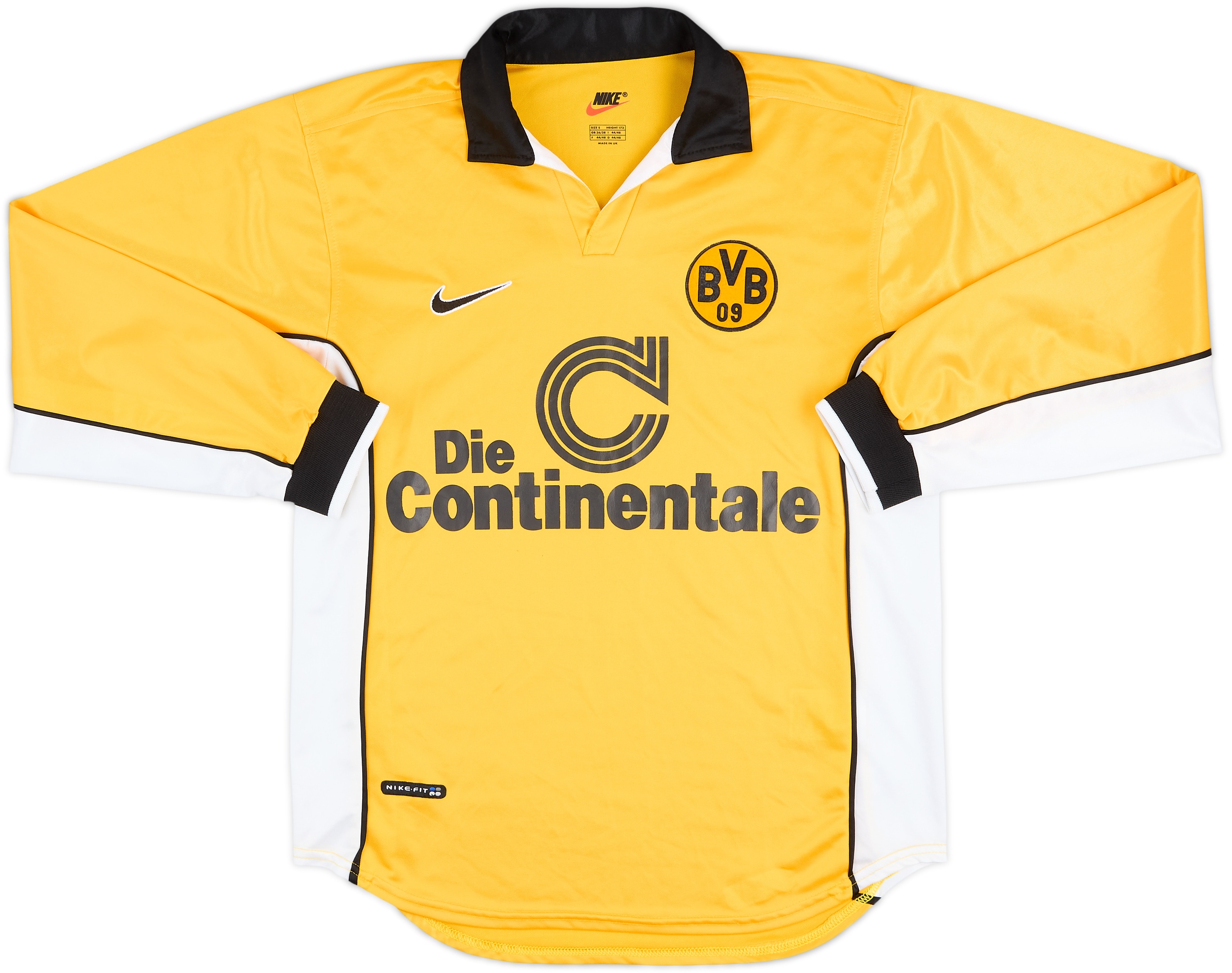 1998-00 Borussia Dortmund Home L/S Shirt - 8/10 - (S)