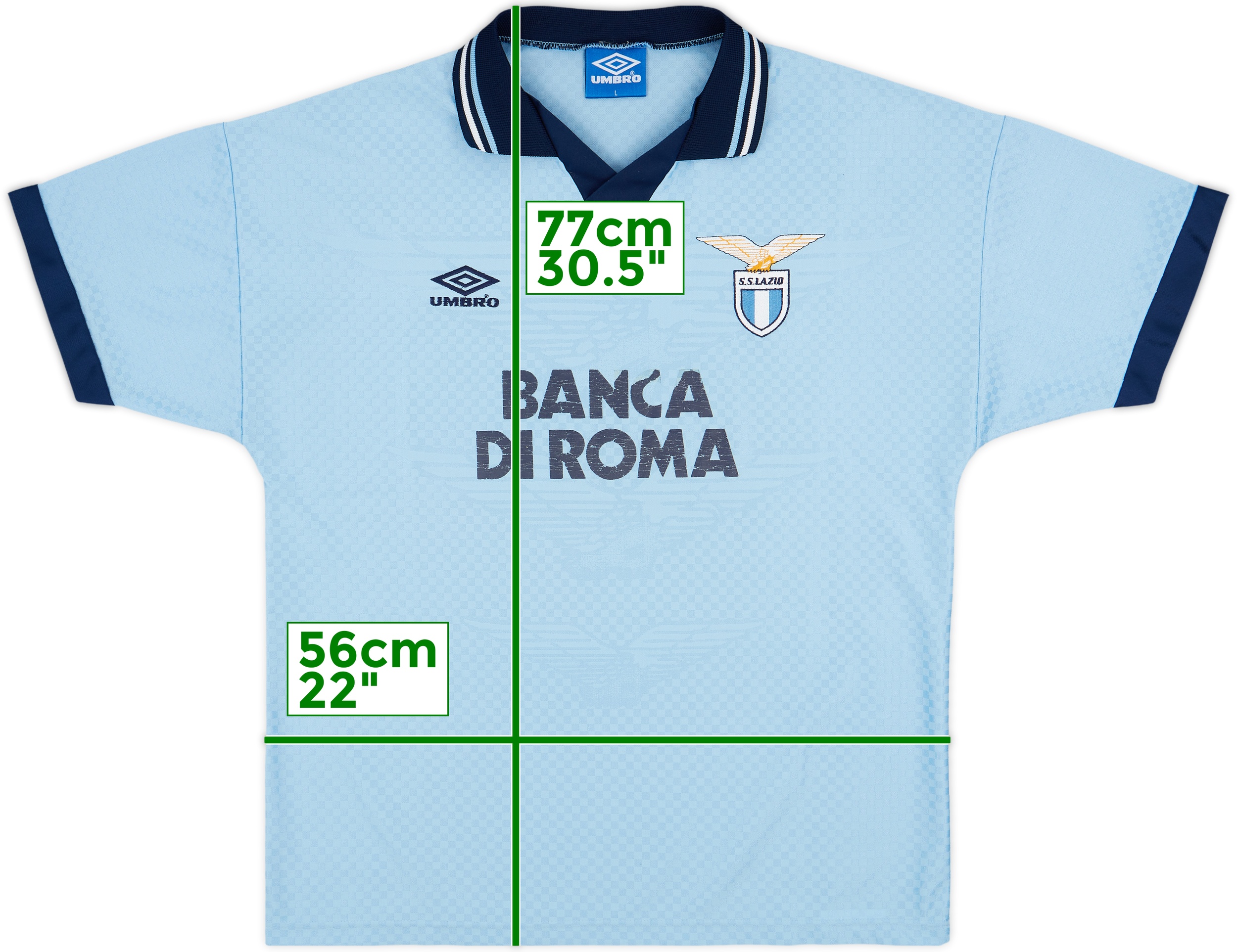 1993-1995 ラツィオ LAZIO ホーム ヴィンテージユニフォーム S.S. Lazio home shirt 1993-1995 in Medium - Football