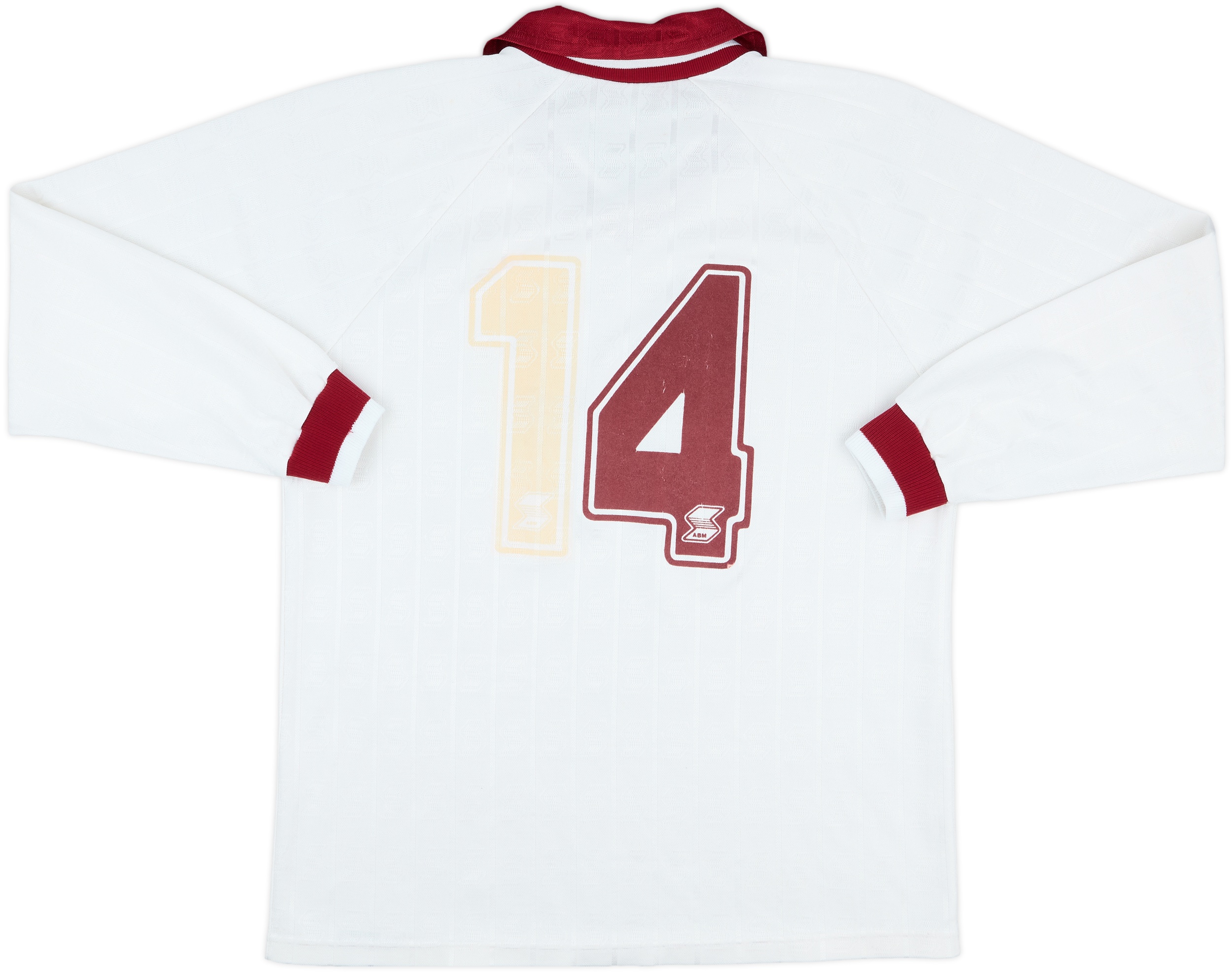 1990-91 Torino Match Issue Away L/S Shirt #14