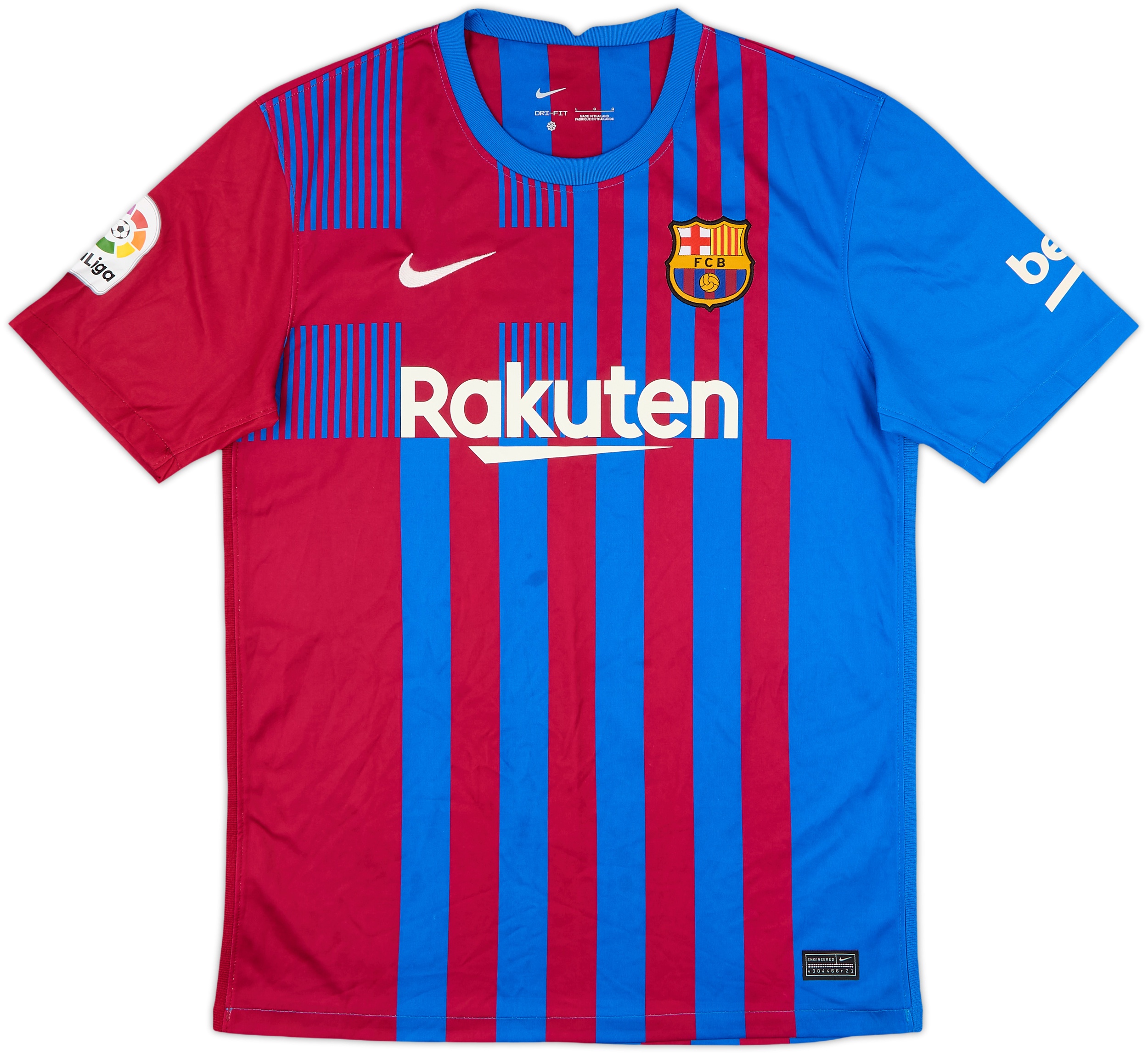 2021-22 Barcelona Home Shirt - 8/10 - (L)