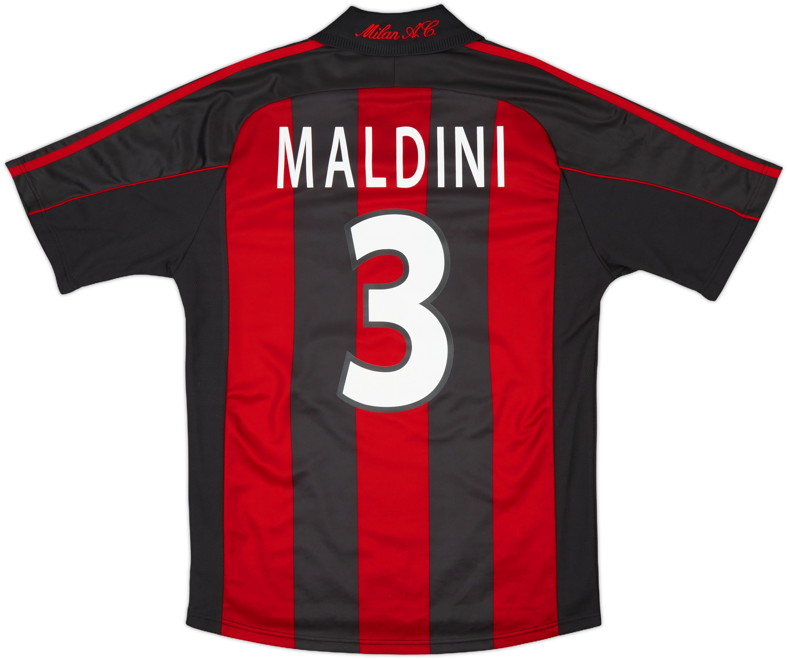 2000-02 AC Milan Home Shirt Maldini #3 - 10/10 - (S)