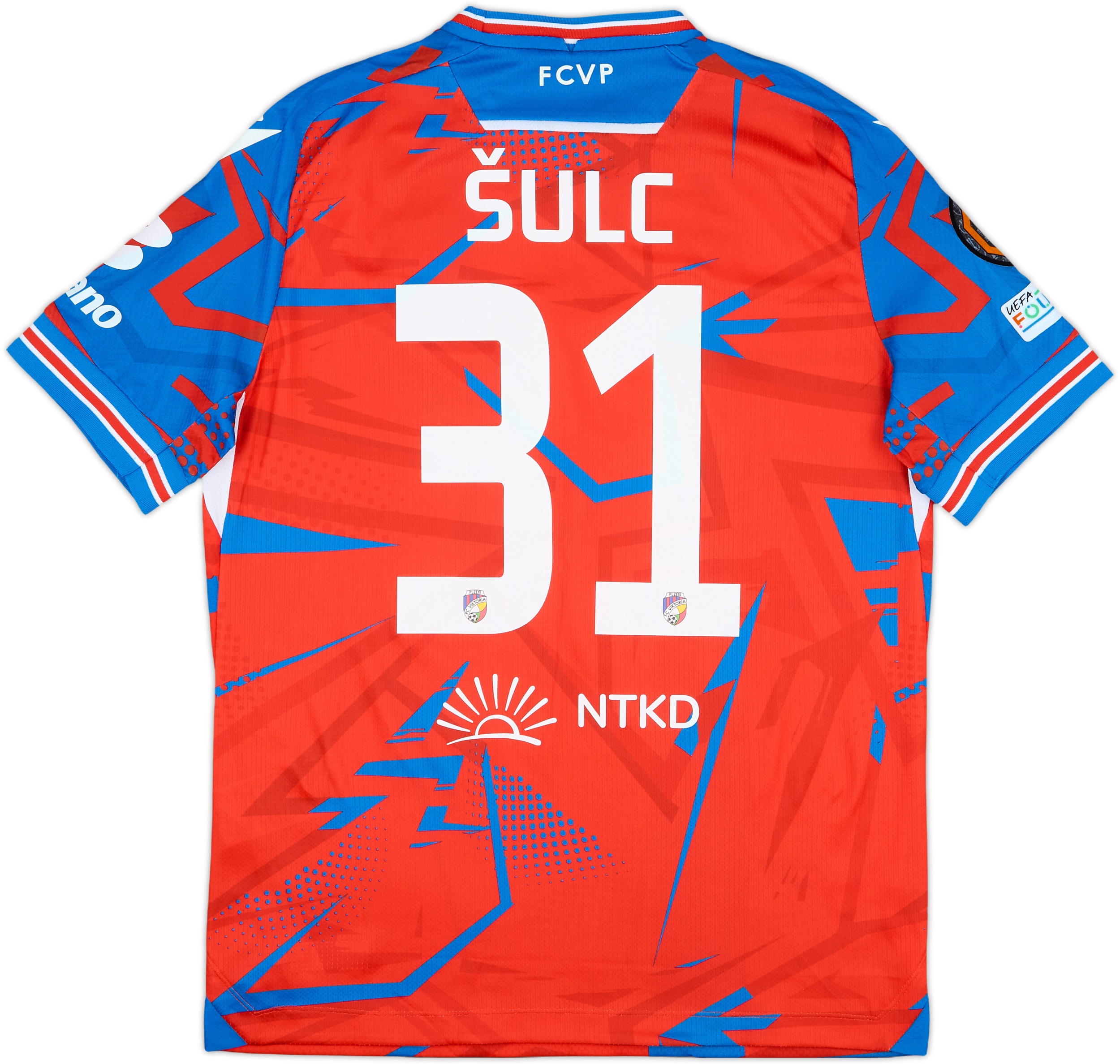 202425 Viktoria Plzen Match Issue Europa League Home Shirt Sulc 31