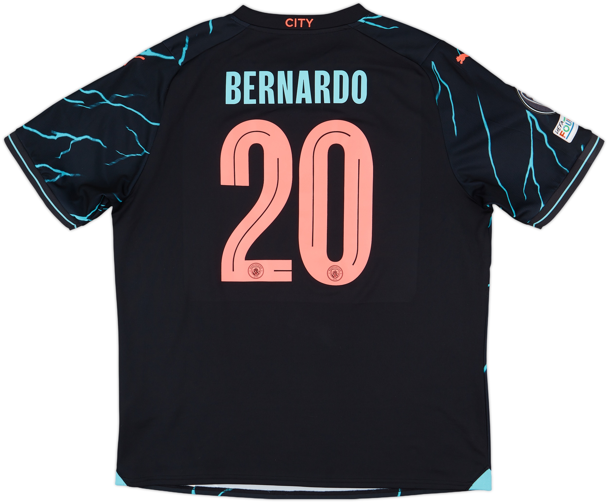 2023-24 Manchester City Third Shirt Bernardo #20 - 9/10 - (XL)