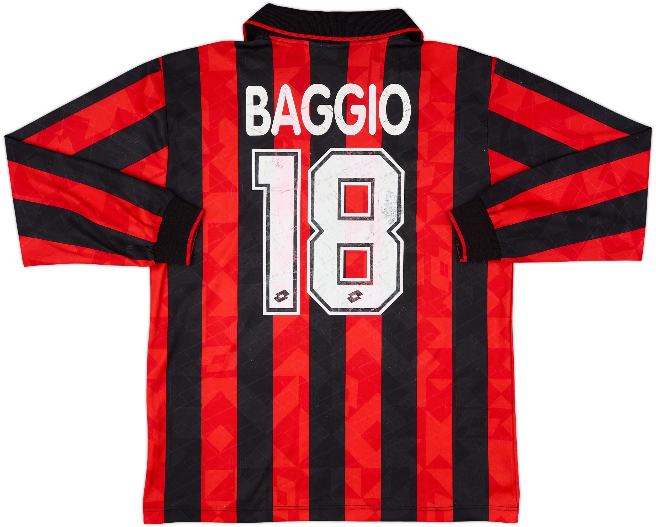 ウェア 93/94 AC Milan uniform made in Italy 1993-94 AC Milan Home Shirt - 8/10 - (XL)