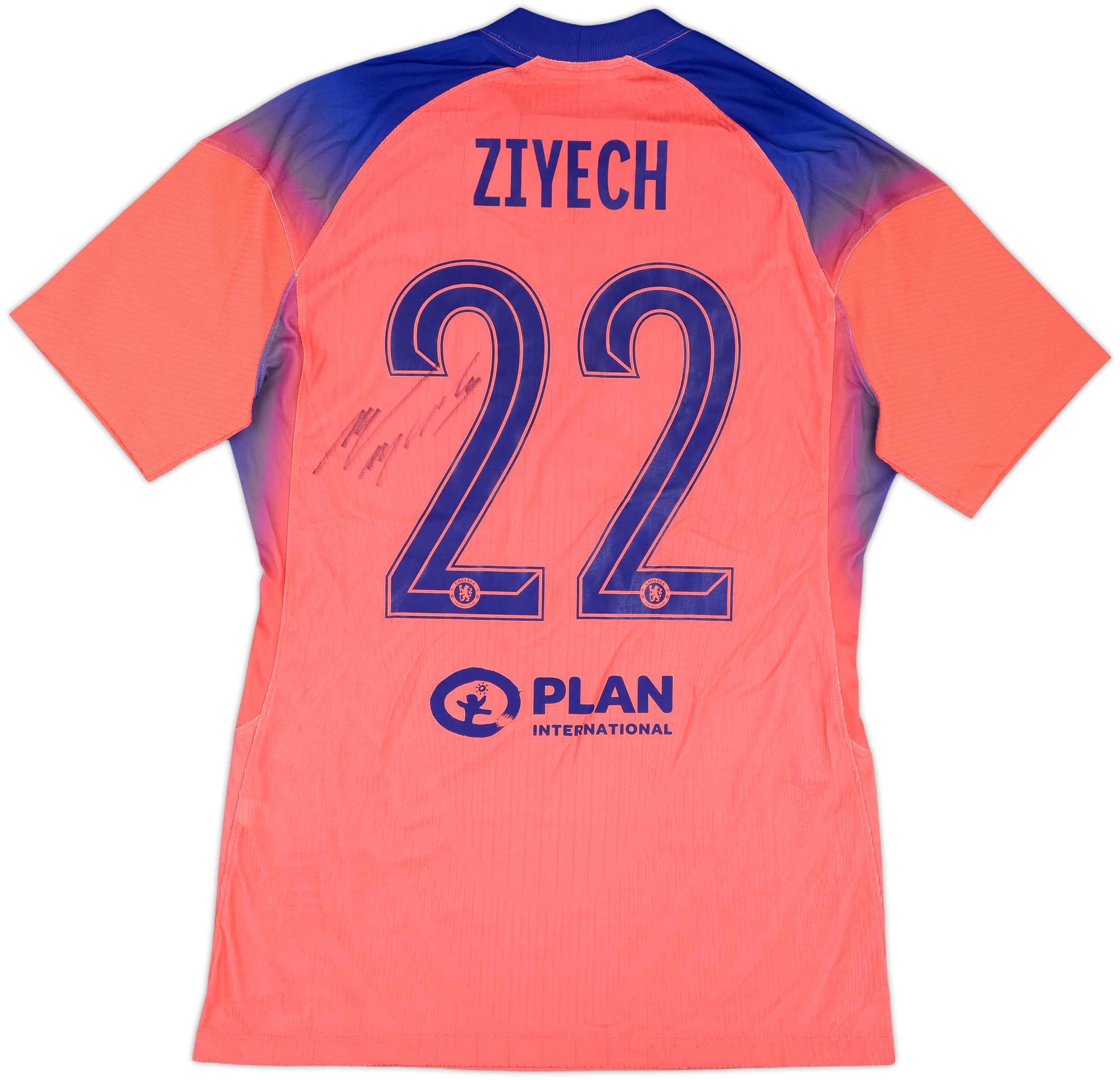 2020-21 Chelsea Player Issue Signed Third Shirt Ziyech #22 (M)