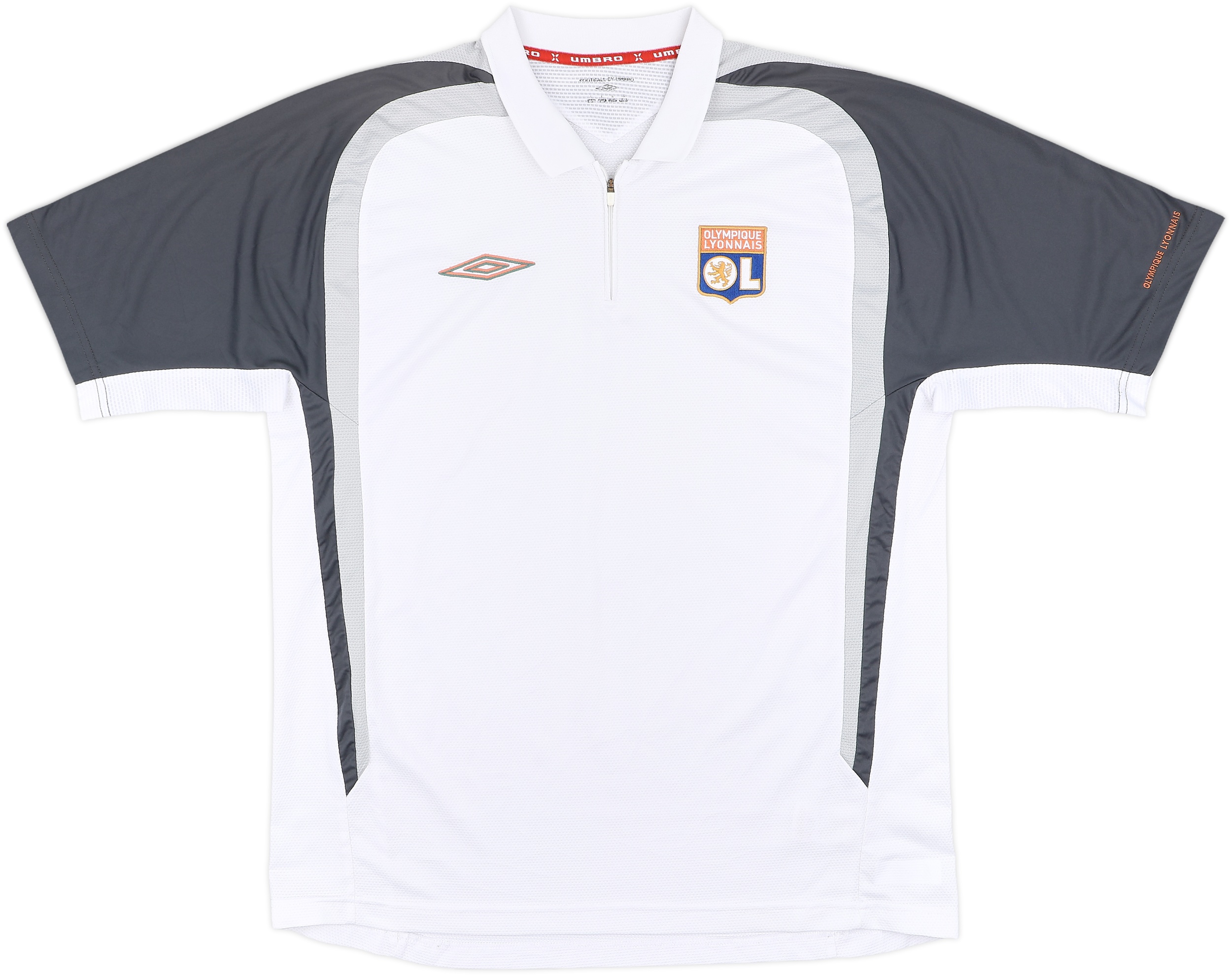 2007-08 Lyon Umbro 1/4 Zip Training Shirt - 8/10 - (L)