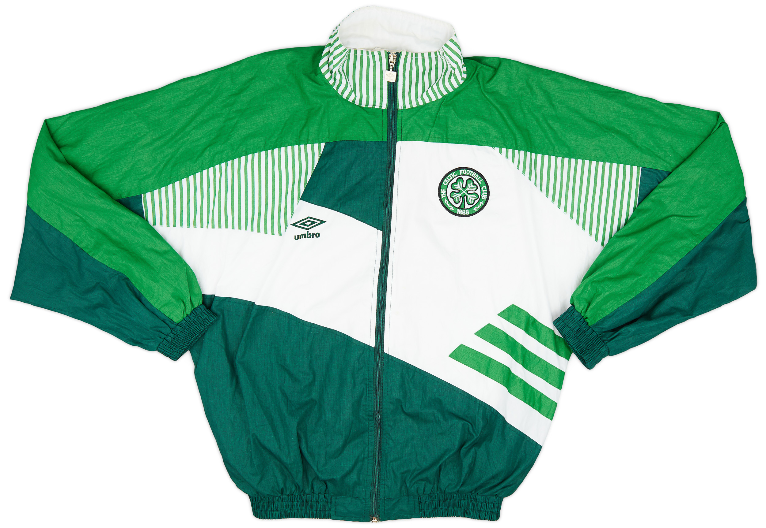 Vintage FC Celtic Football Jacket Soccer Track Top Zip Umbro