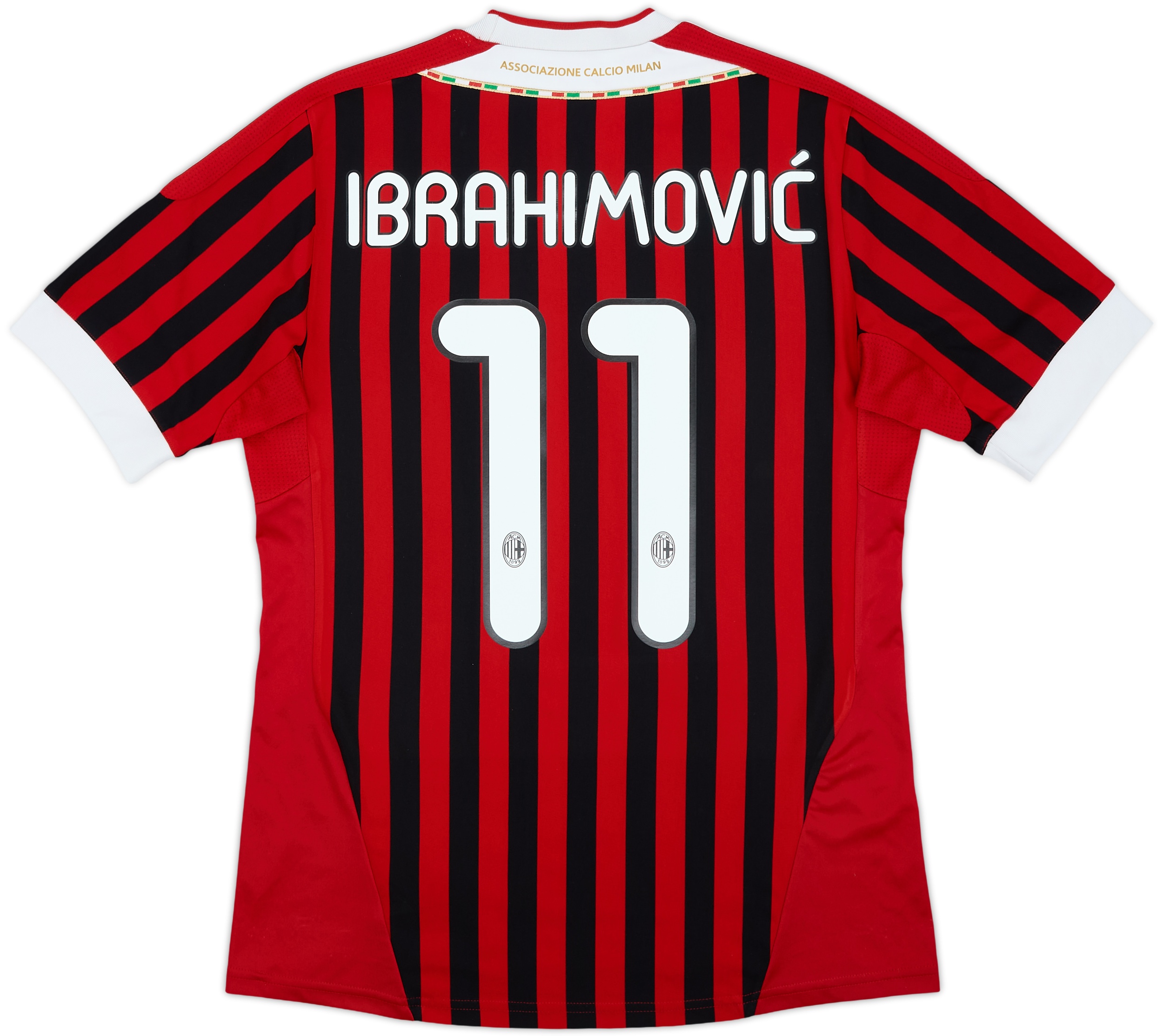 2011-12 AC Milan Home Shirt Ibrahimovic #11 - 6/10 - (S)