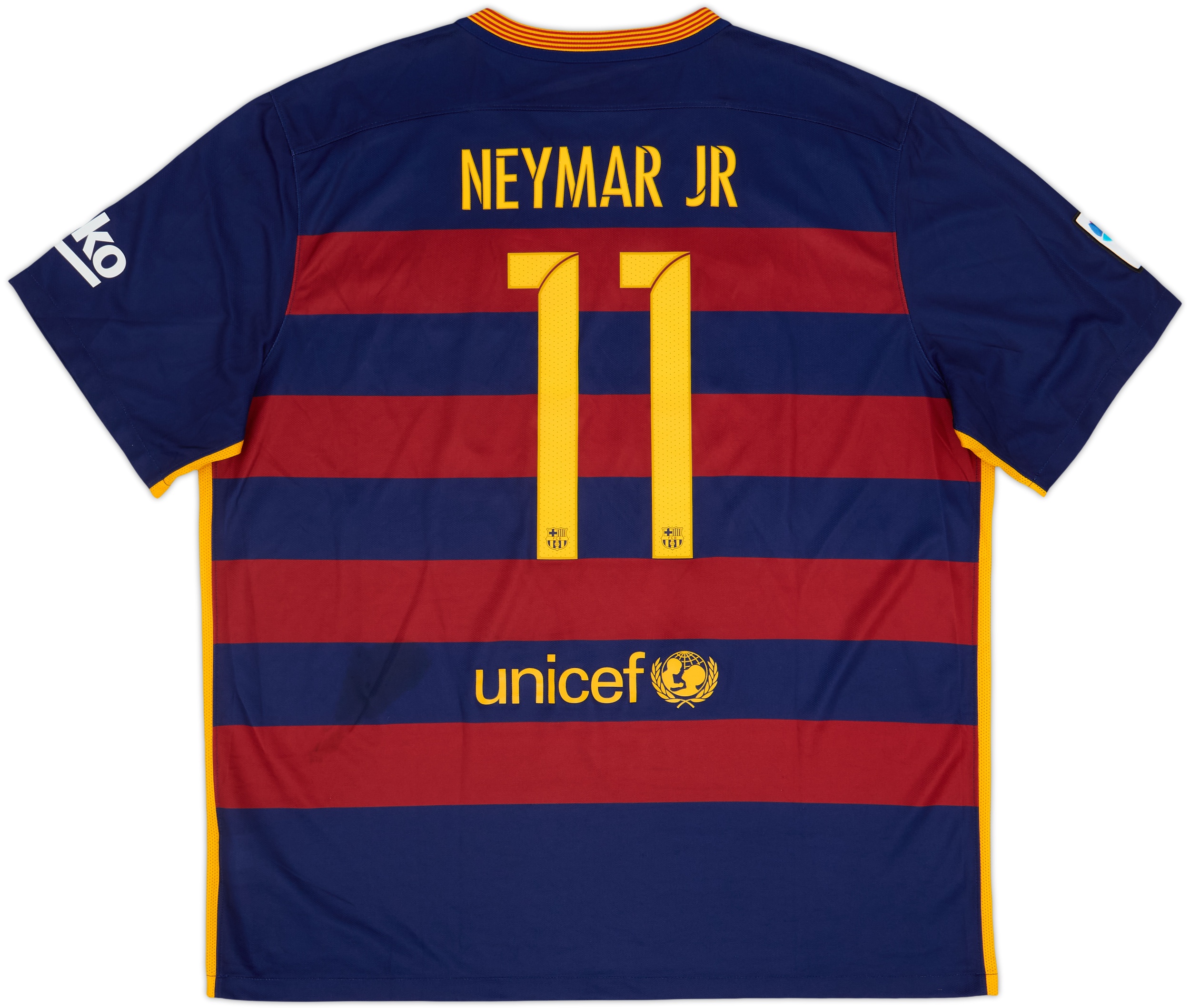 2015-16 Barcelona Home Shirt Neymar Jr #11 - 6/10 - (XXL)