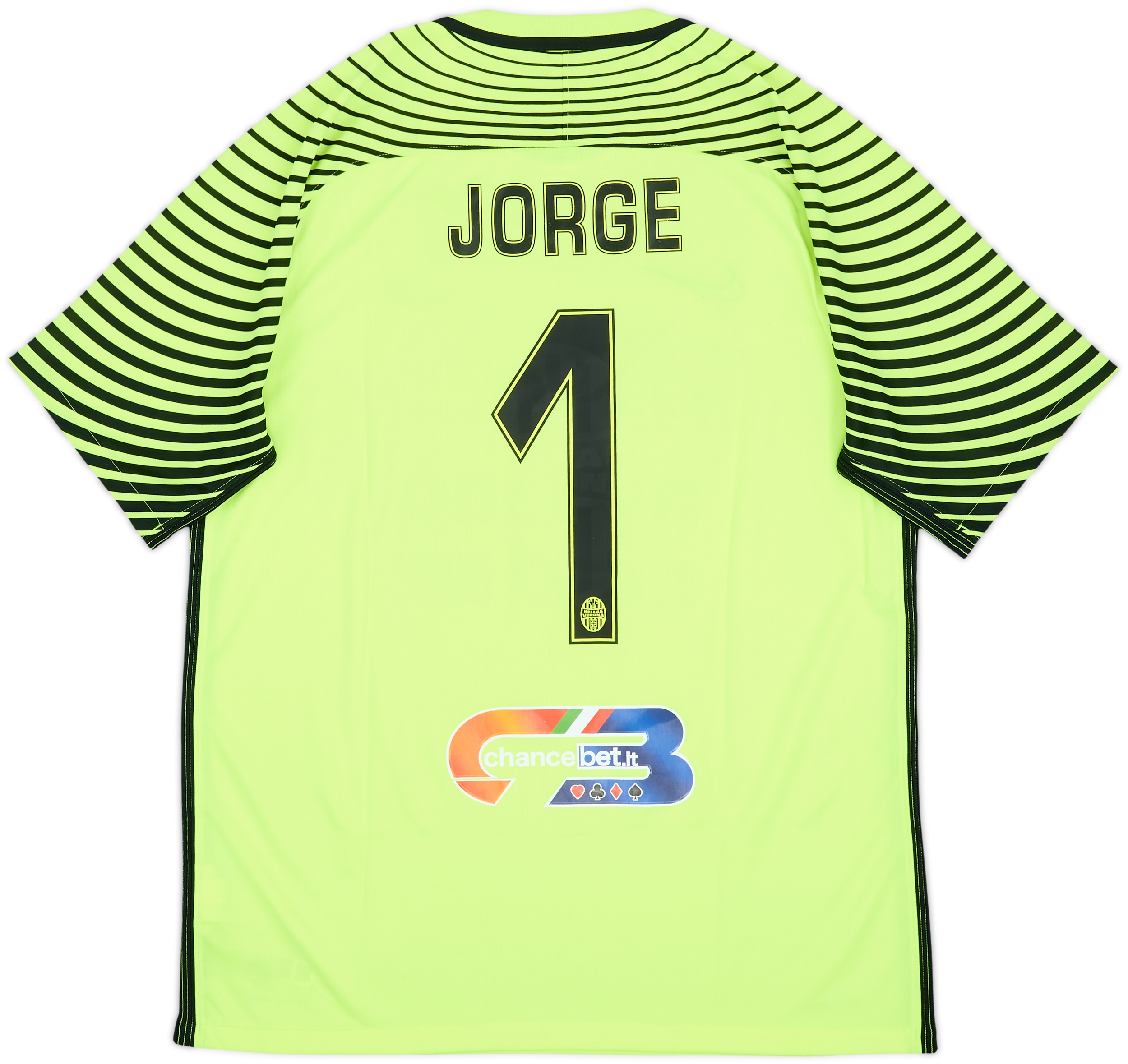 2016-17 Hellas Verona GK S/S Shirt Jorge #1 - 8/10 - (L)