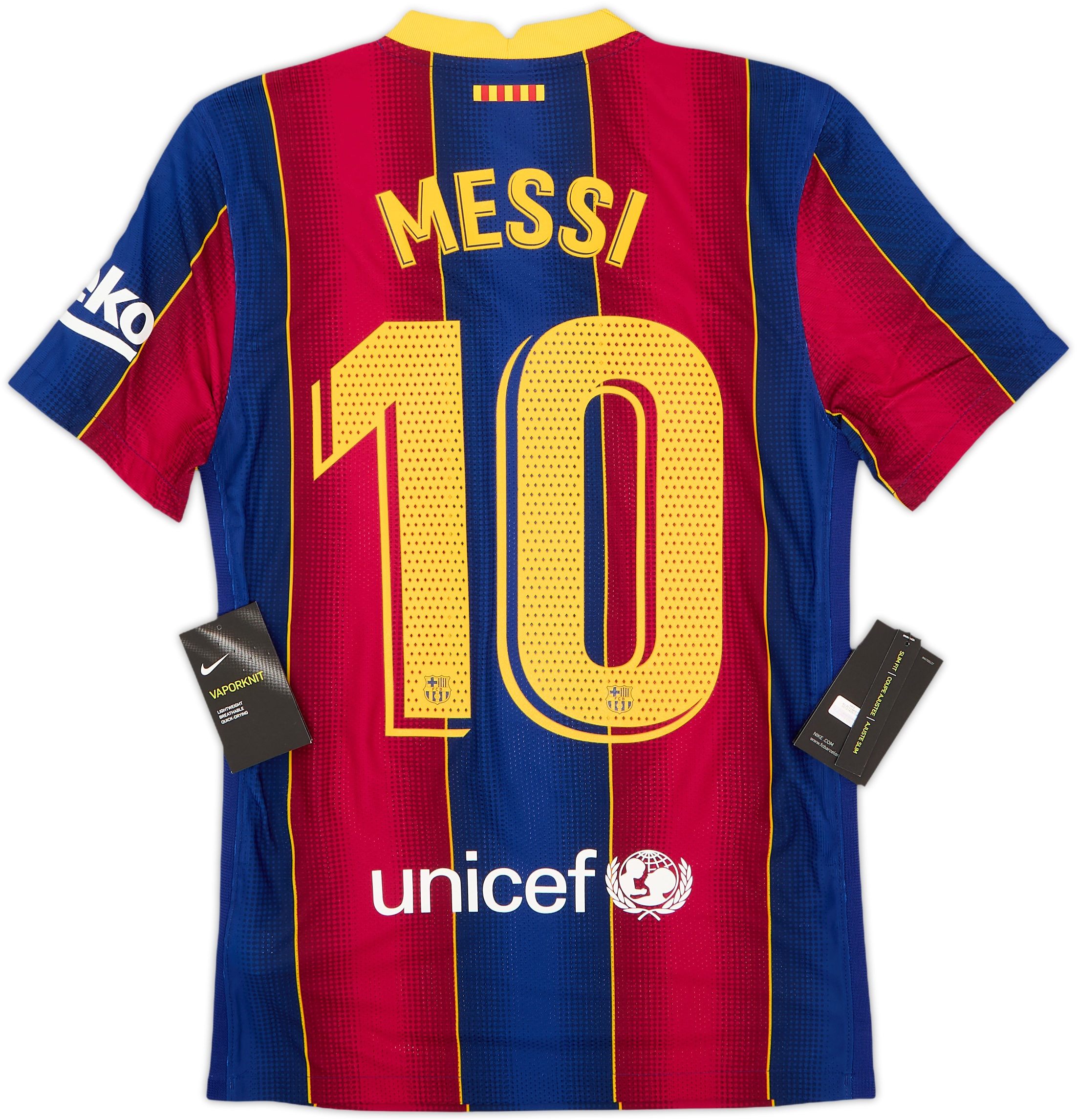 2020-21 Barcelona Authentic Home Shirt Messi #10 (XS)