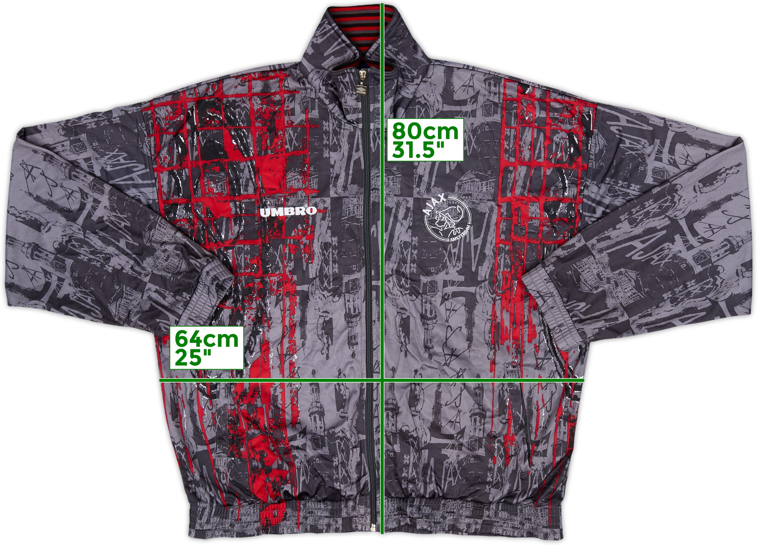 1995-96 Ajax Umbro Track Jacket - 9/10 - (XXL)