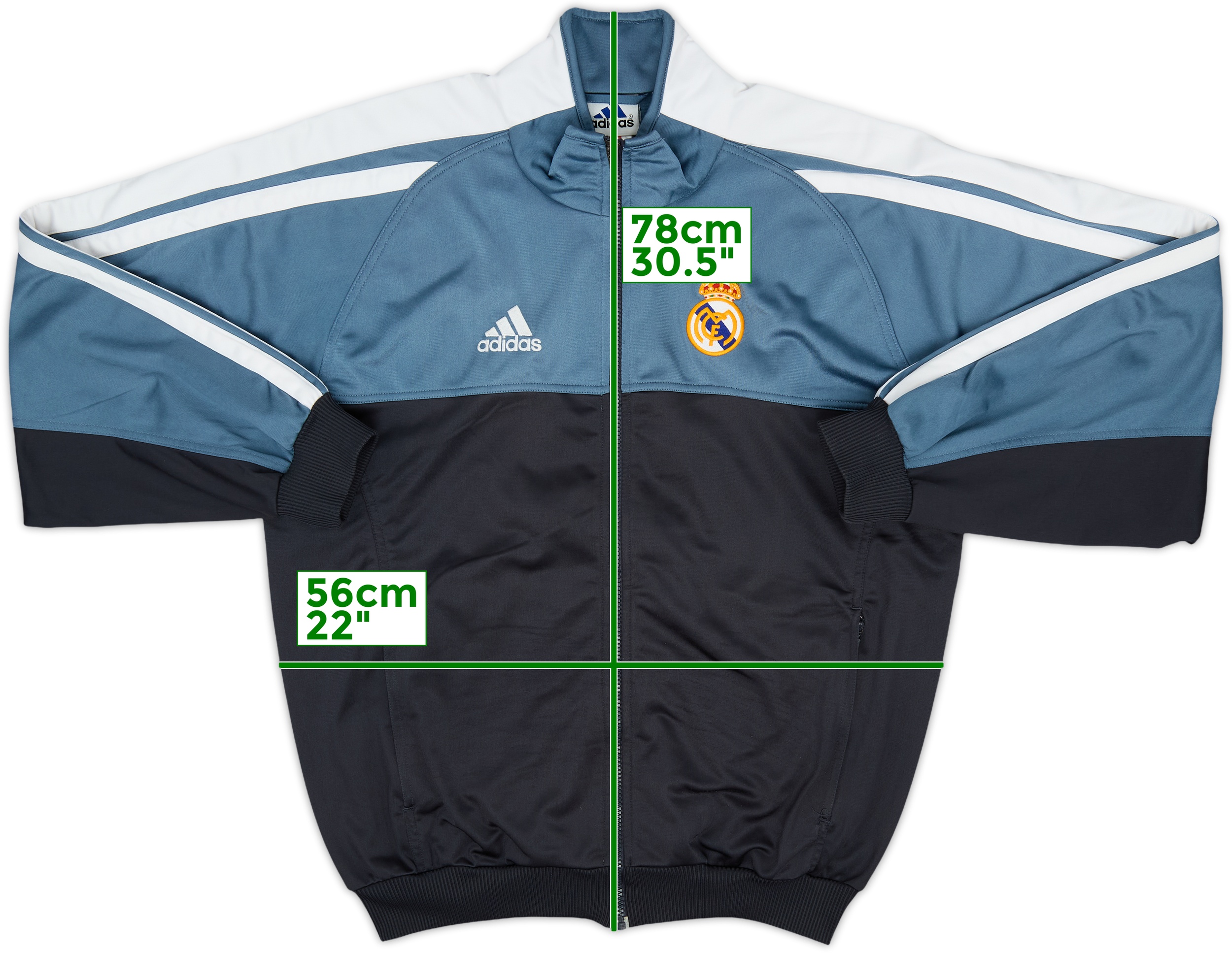 2001-02 Real Madrid adidas Track Jacket - 8/10 - (M)