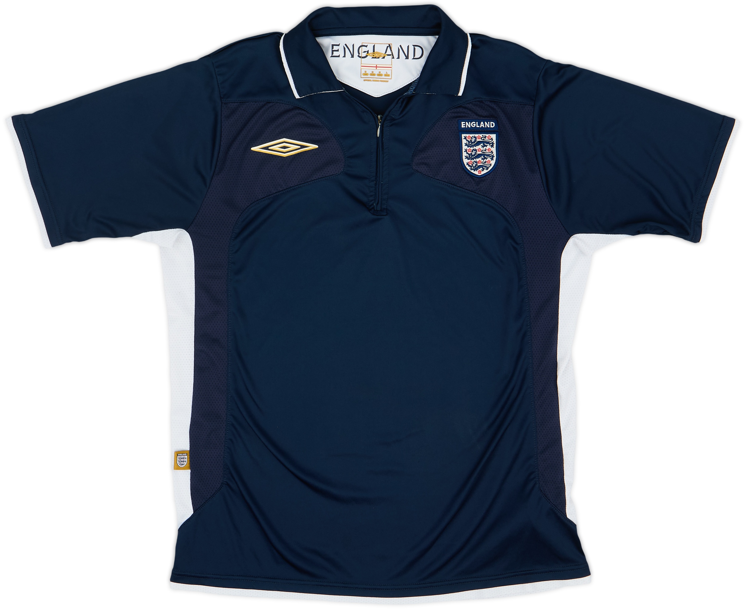 2004-06 England Umbro 1/4 Zip Polo Shirt - 9/10 - (M)