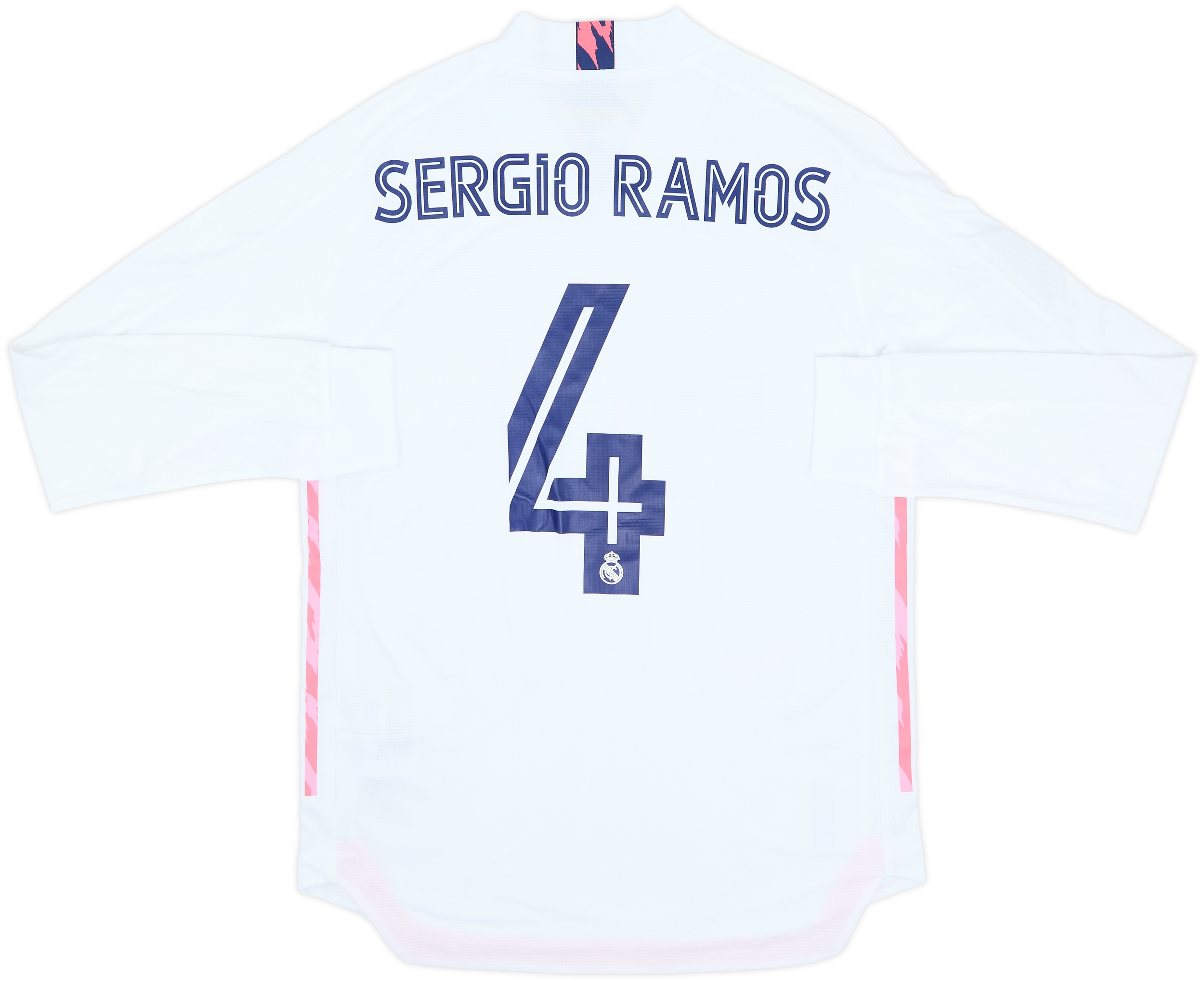 2020-21 Real Madrid Authentic Home L/S Shirt Sergio Ramos #4 (M)