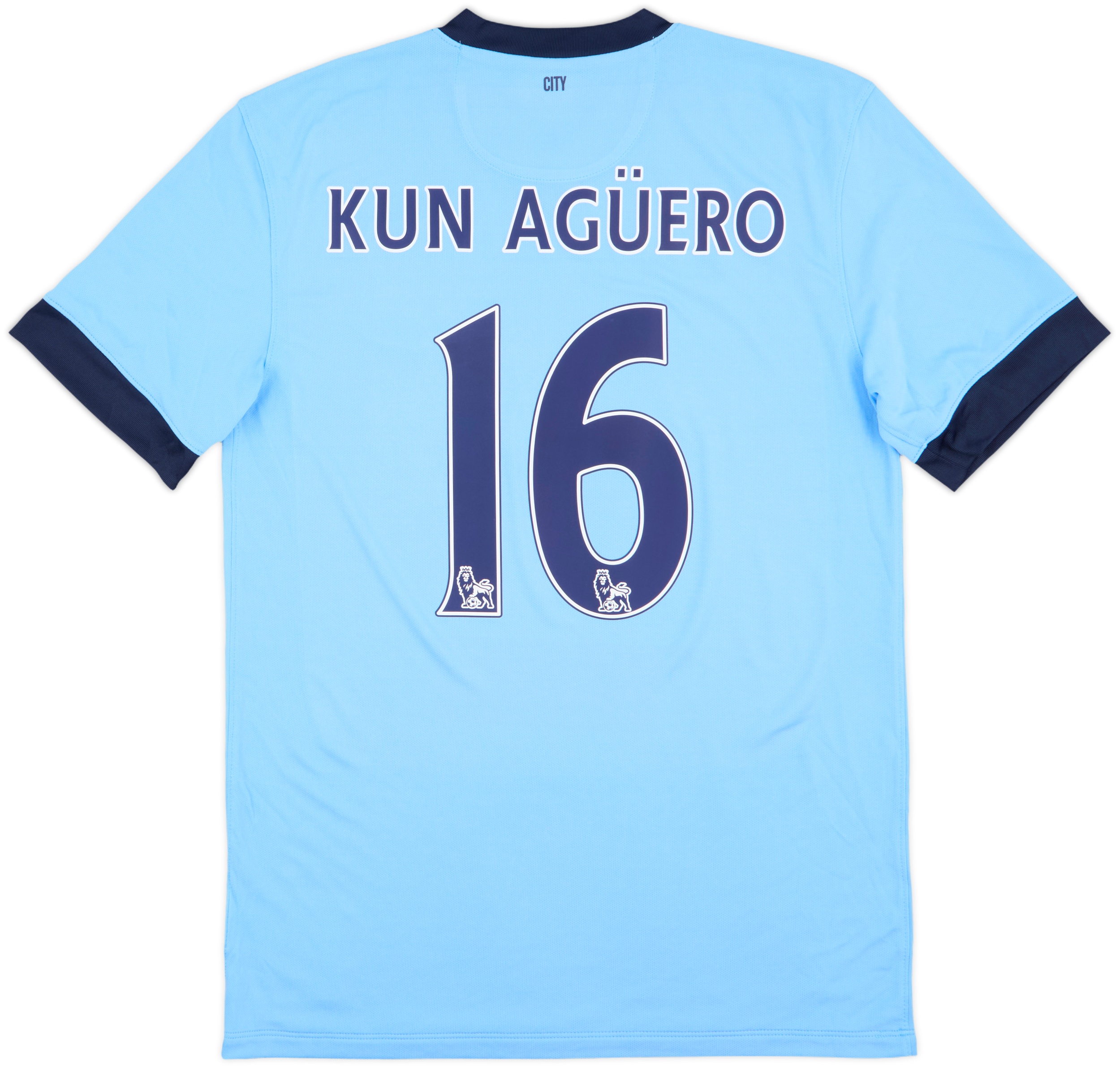2014-15 Manchester City Home Shirt Kun Aguero #16 - 10/10 - (M)
