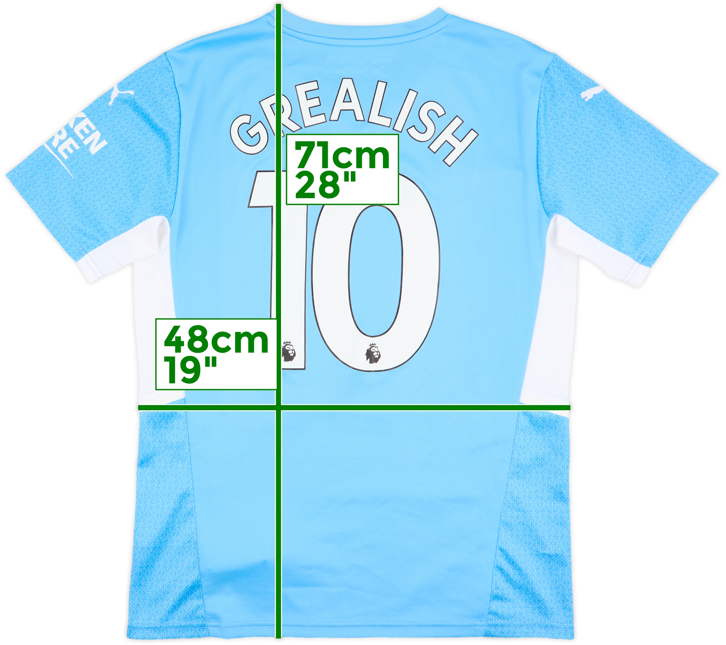 Manchester City Tシャツ　10番GREALISH Jack Grealish Signed Manchester City Shirt - 2022-23, Number