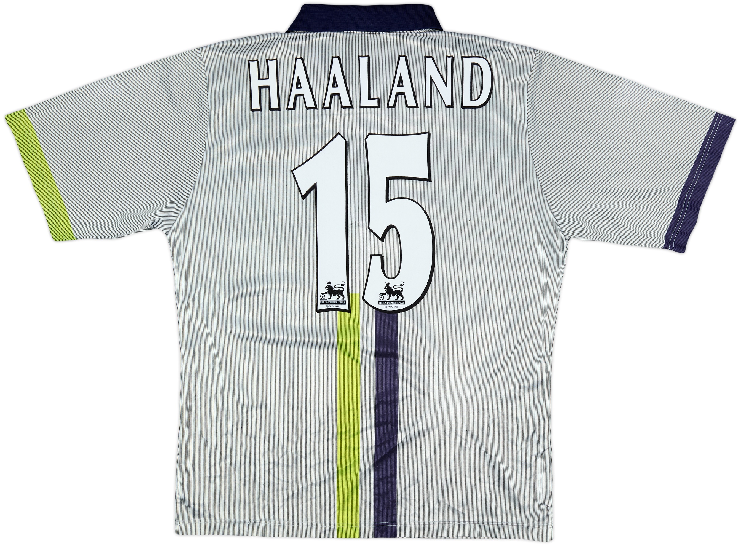 2000-02 Manchester City Away Shirt Haaland #15 - 6/10 - (M)