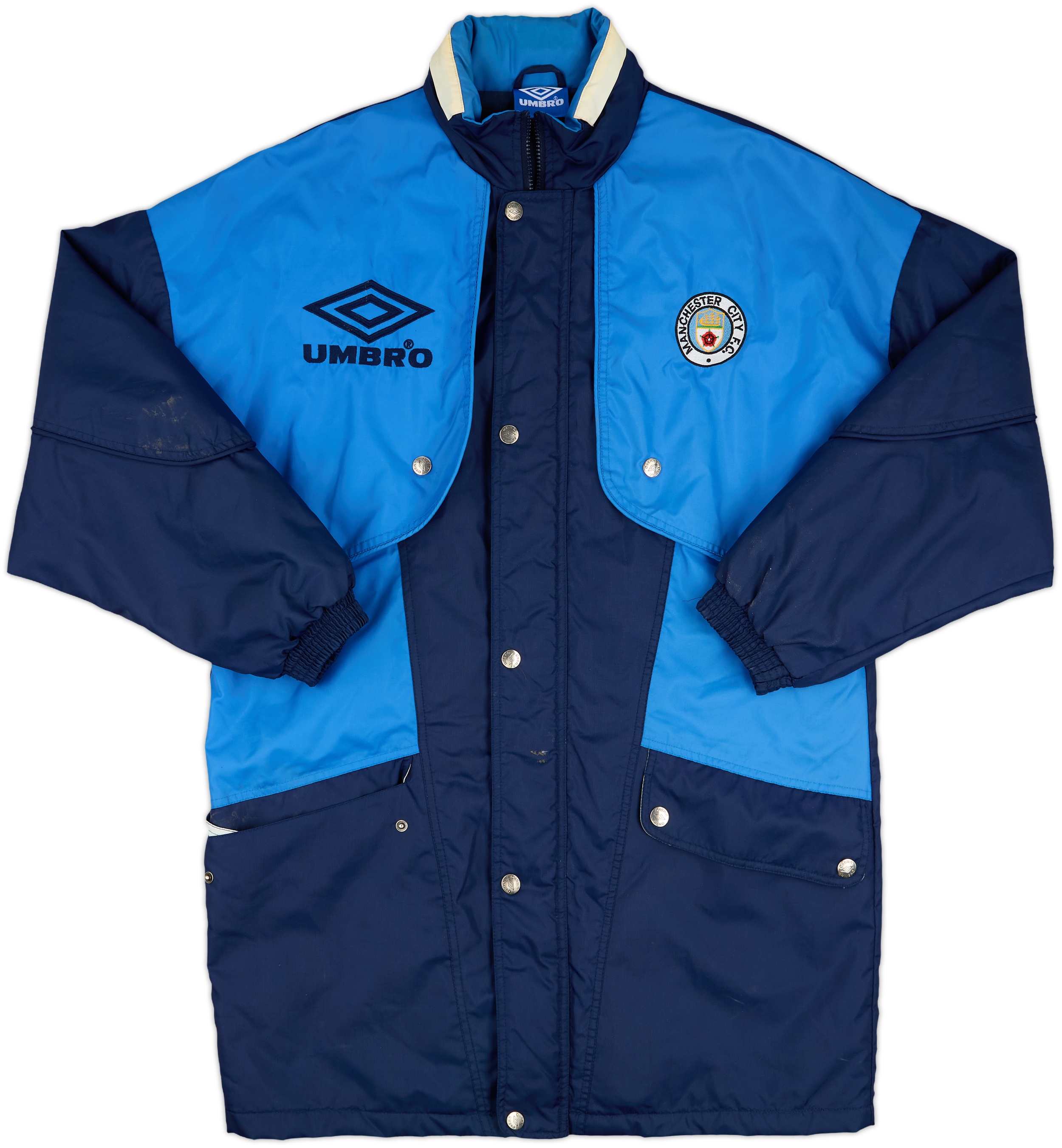 1993-95 Manchester City Umbro Padded Bench Coat - 7/10 - (XL