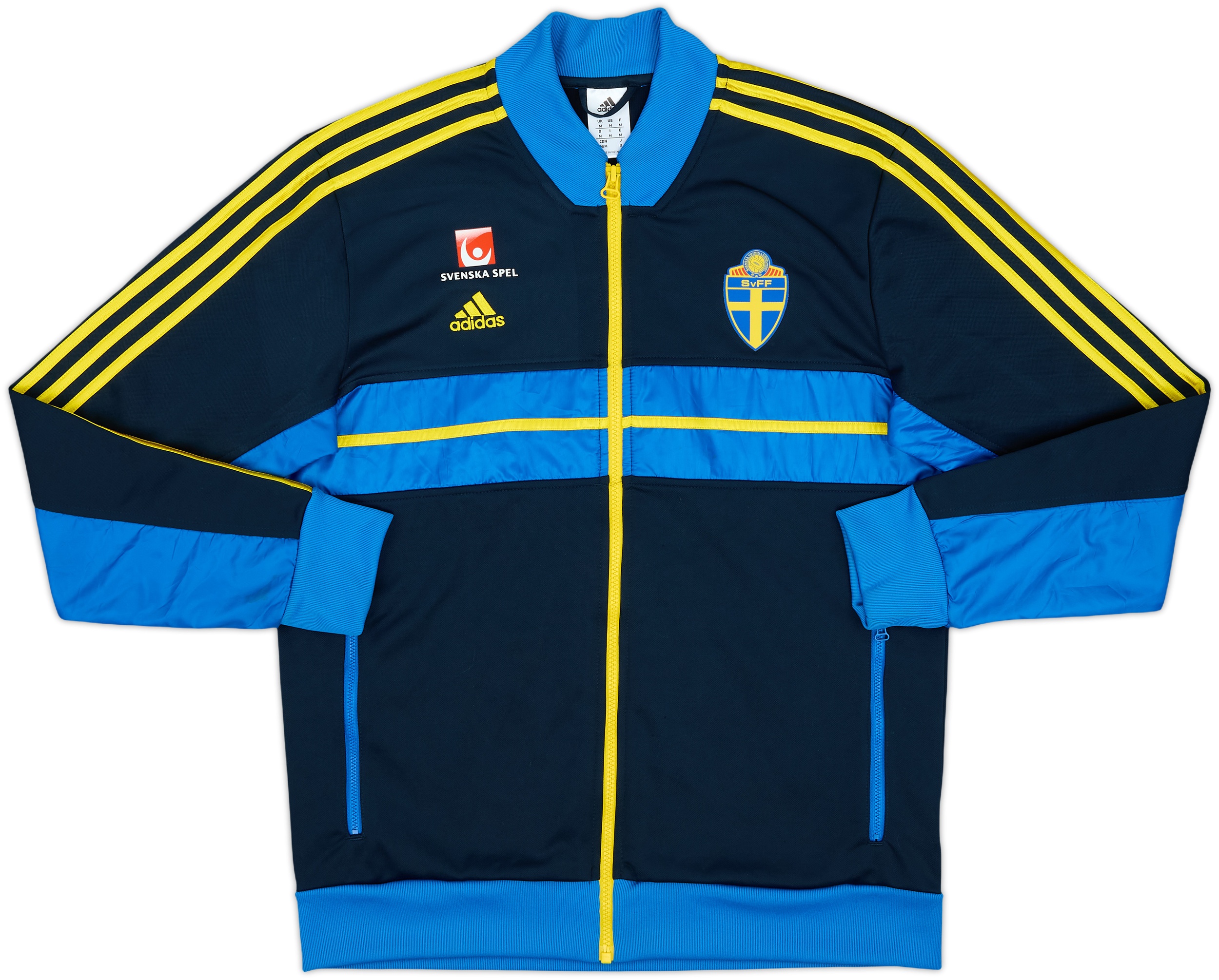 Veste D'entraînement Suède Adidas Vintage Années 2010 – Taille S – Multicolore