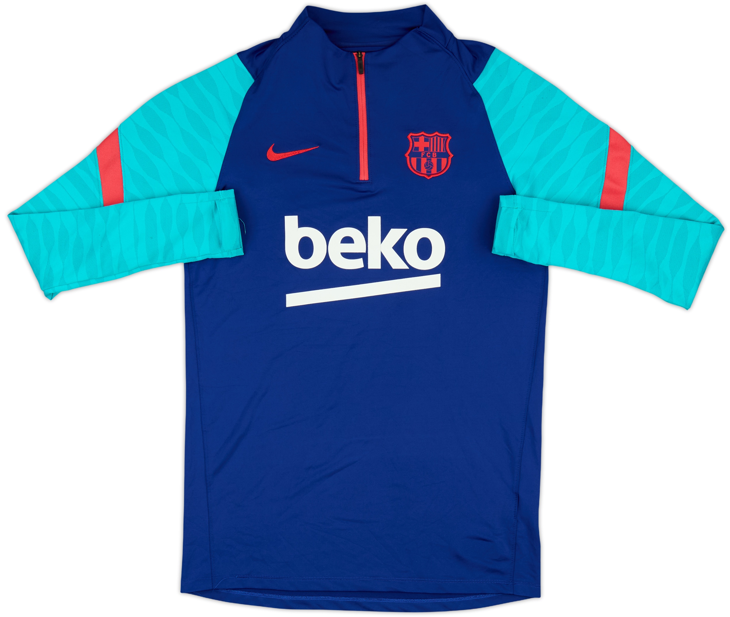 2021-22 Barcelona Nike 1/4 Zip Drill Top - 7/10 - (S)