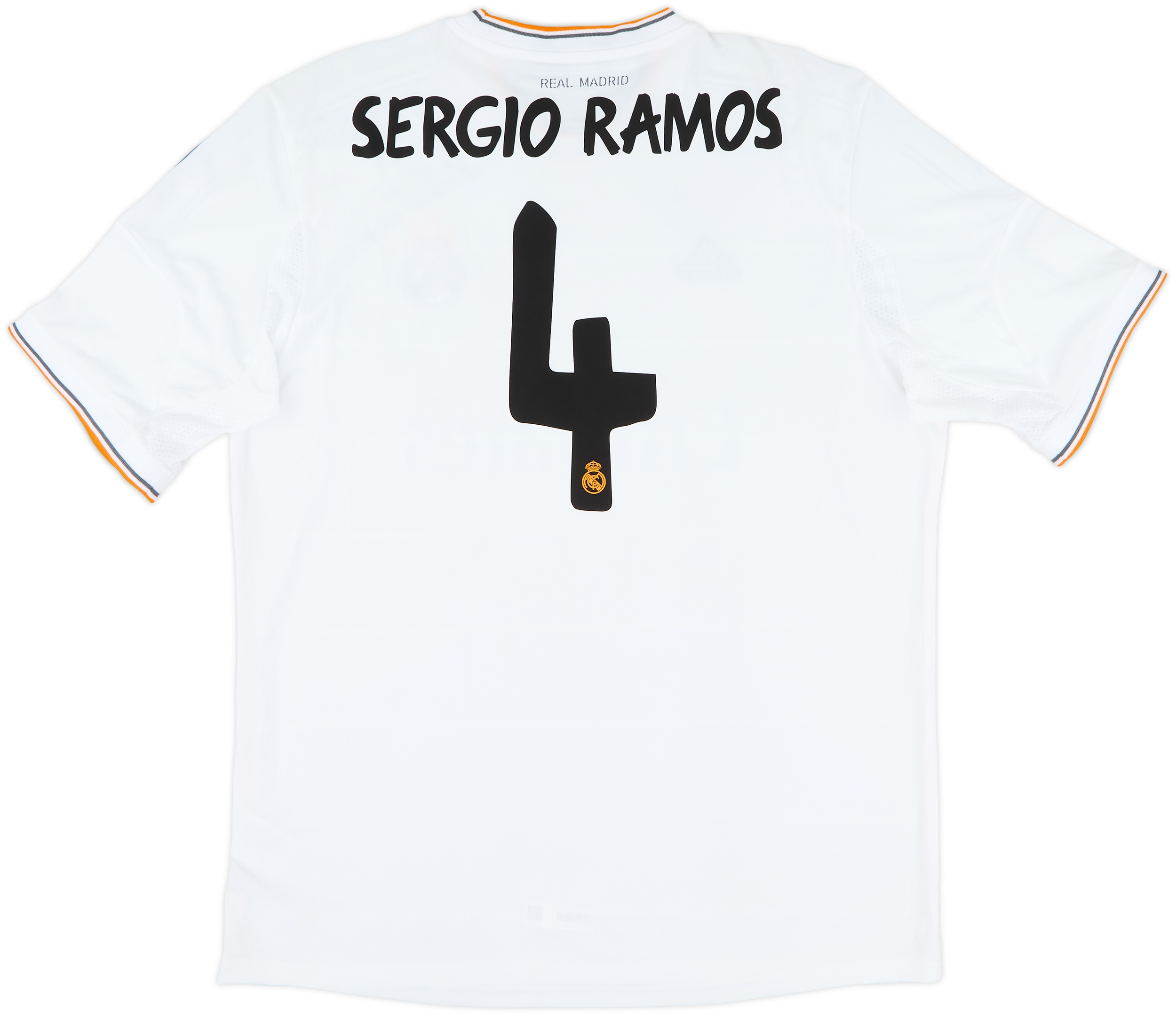 2013-14 Real Madrid Home Shirt Sergio Ramos #4 (XL)