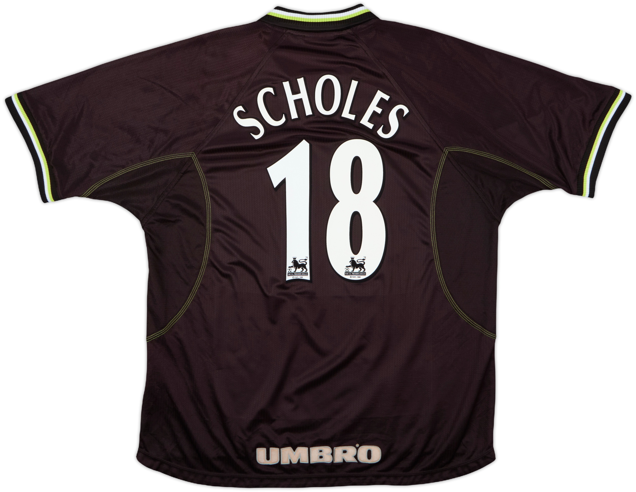 1998-99 Manchester United Third Shirt Scholes #18 - 9/10 - (XXL)