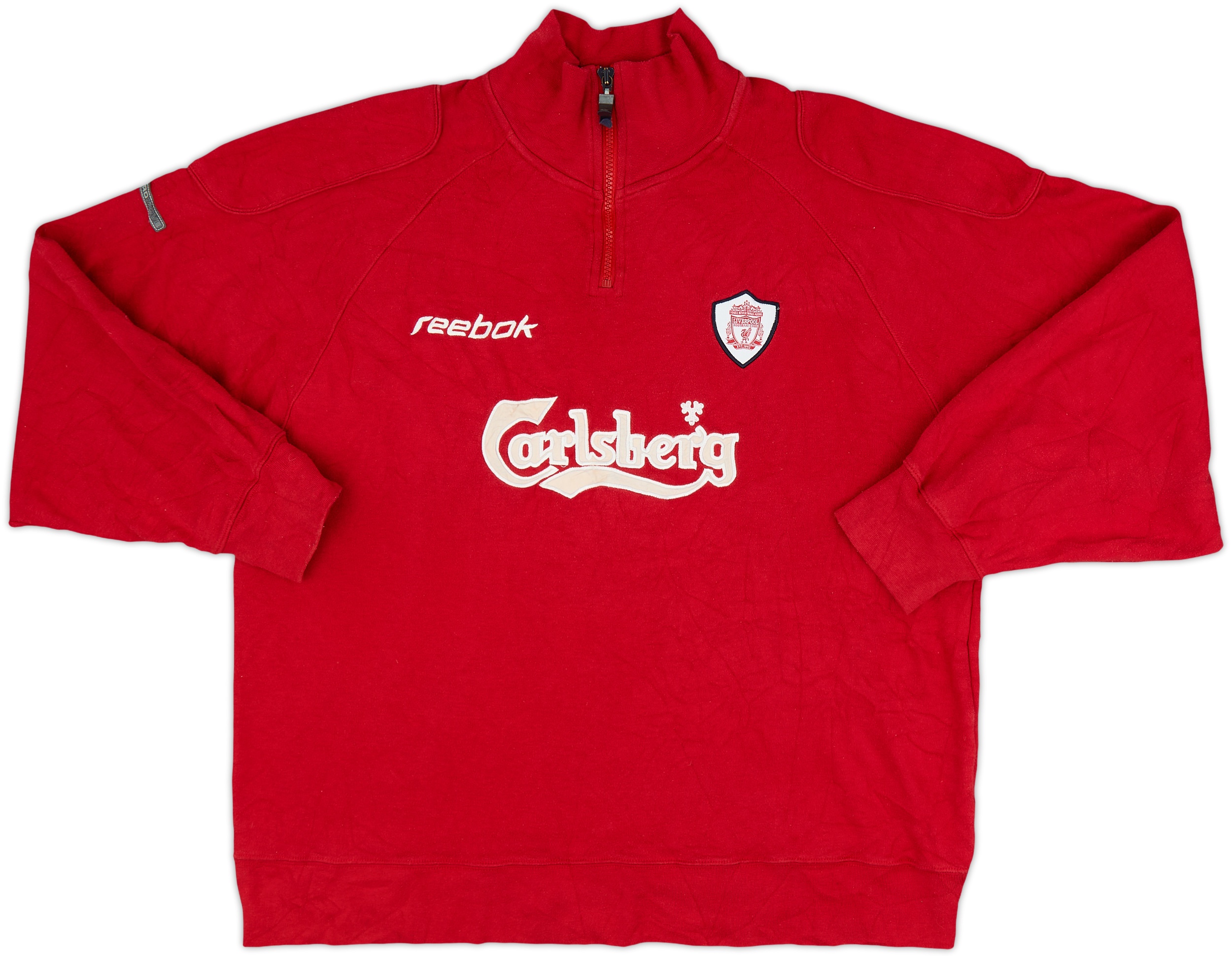 2001-02 Liverpool Reebok 1/4 Zip Drill Top - 7/10 - (M)