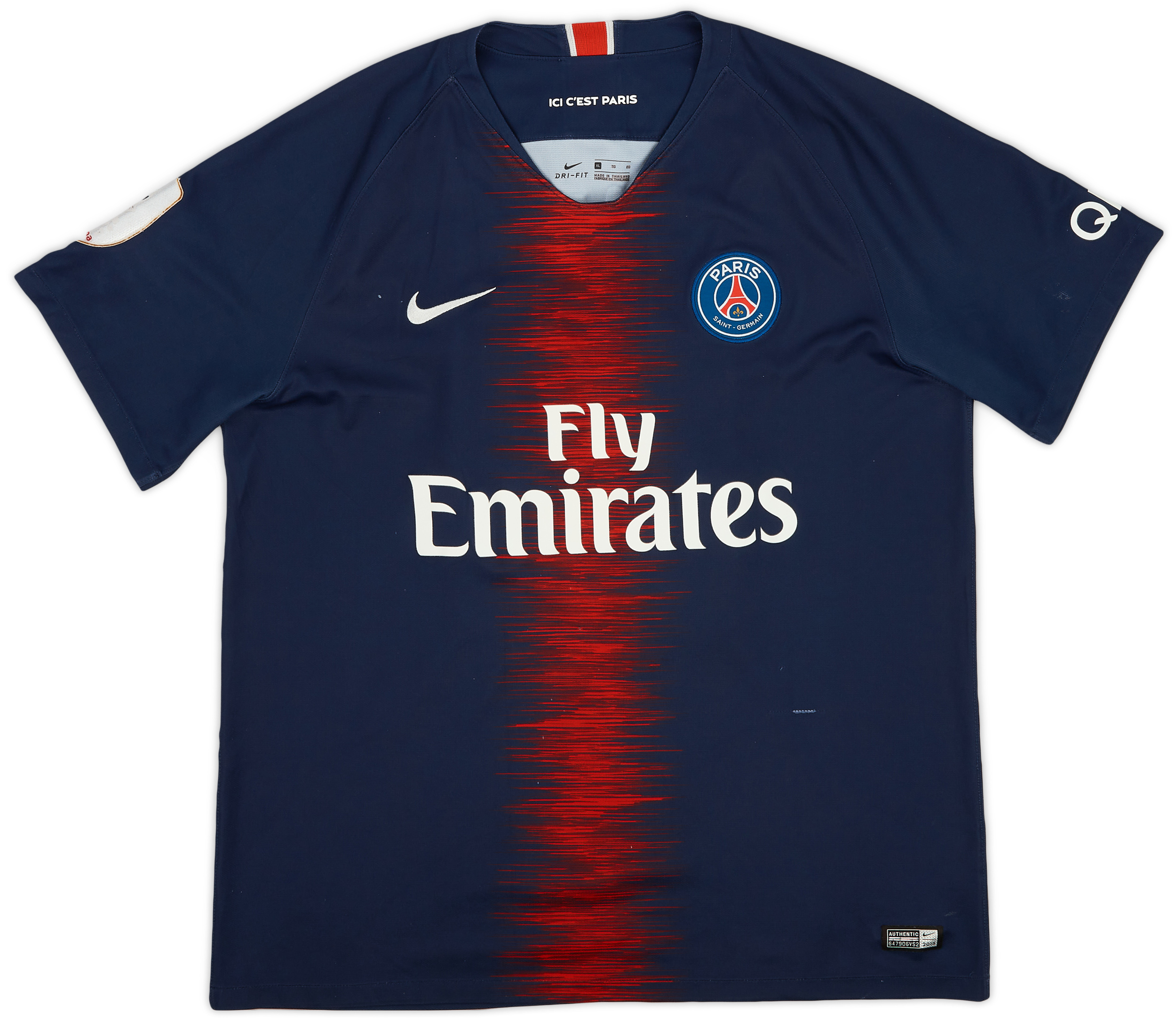 パリ・サンジェルマン MBAPPÉ DRI-FIT シャツ S 2019-20 Paris Saint-Germain Fourth Shirt Mbappe #7 - 7/10 - (L)