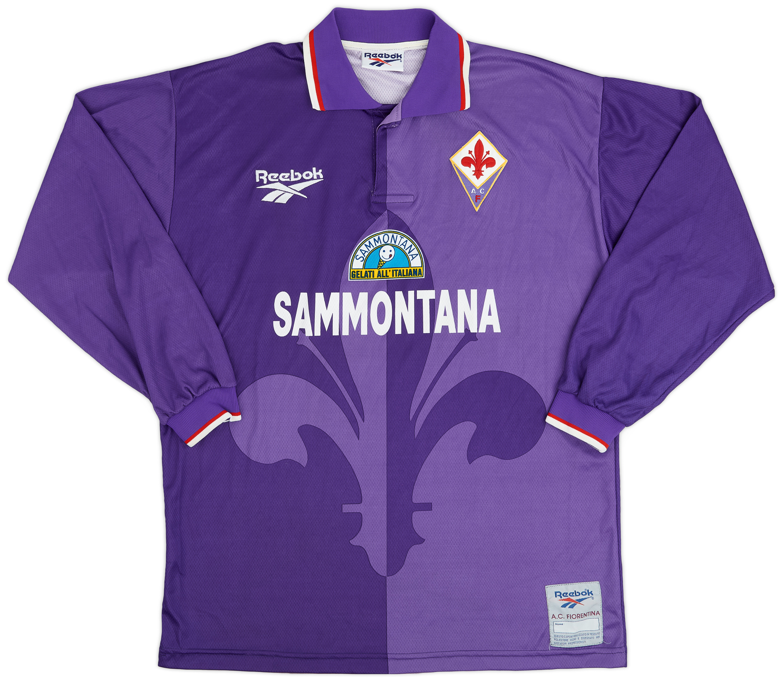 1995-96 Fiorentina Home L/S Shirt - 9/10 - (L)