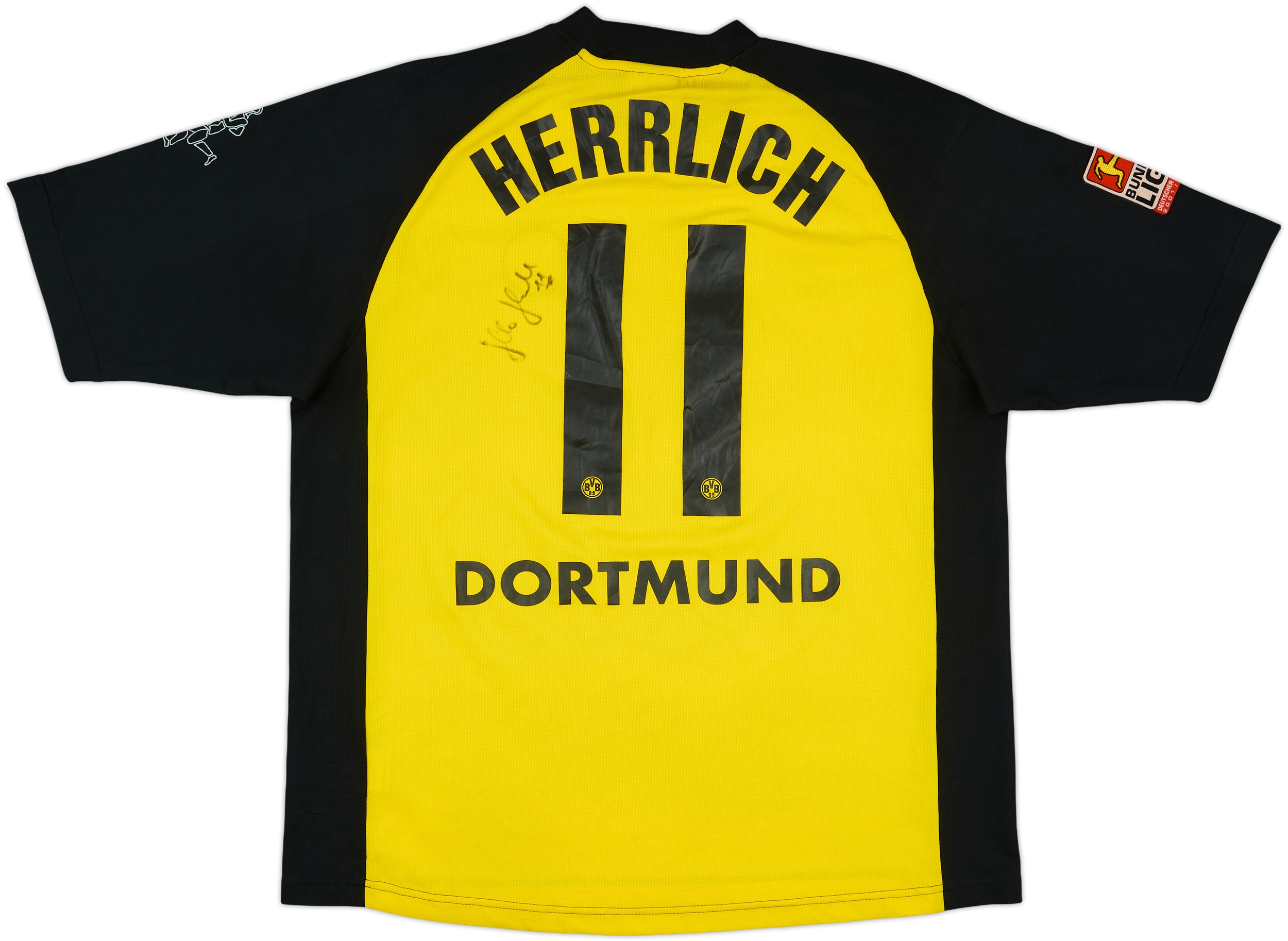 ウェア 04-05 Dortmund Signature Game Shirt 2001-02 Borussia Dortmund Signed Home Shirt Herrlich #11 - 8