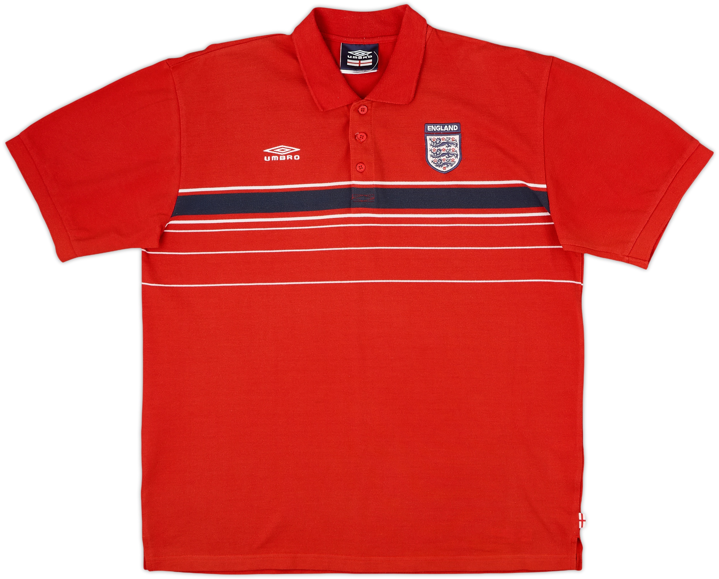 2000-02 England Umbro Polo Shirt - 9/10 - (XL)