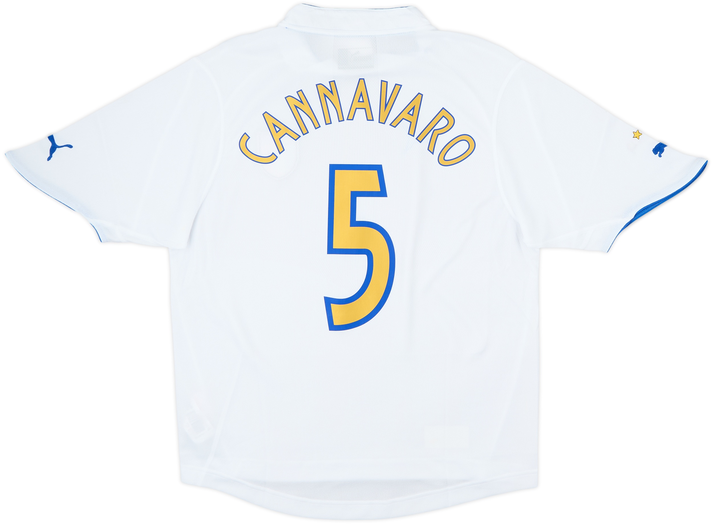 ウェア ITALIA #4 CANNAVARO 2003-04 Italy Away Shirt Cannavaro #5 (M)