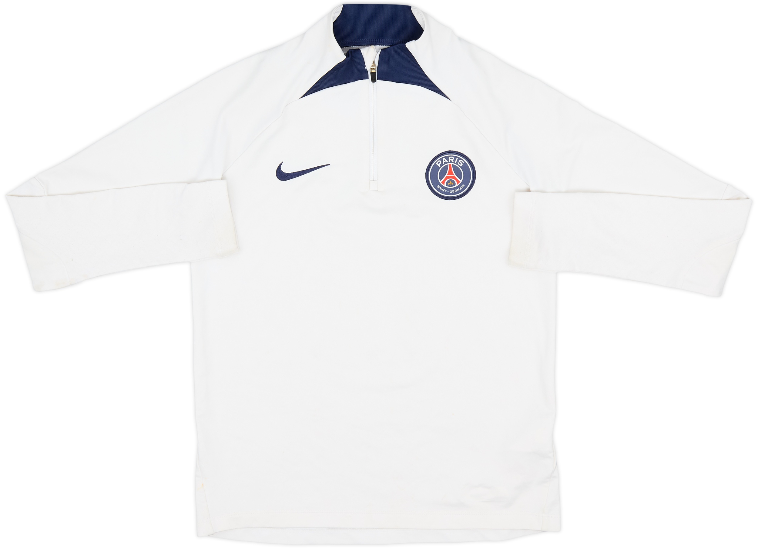psg white half zip