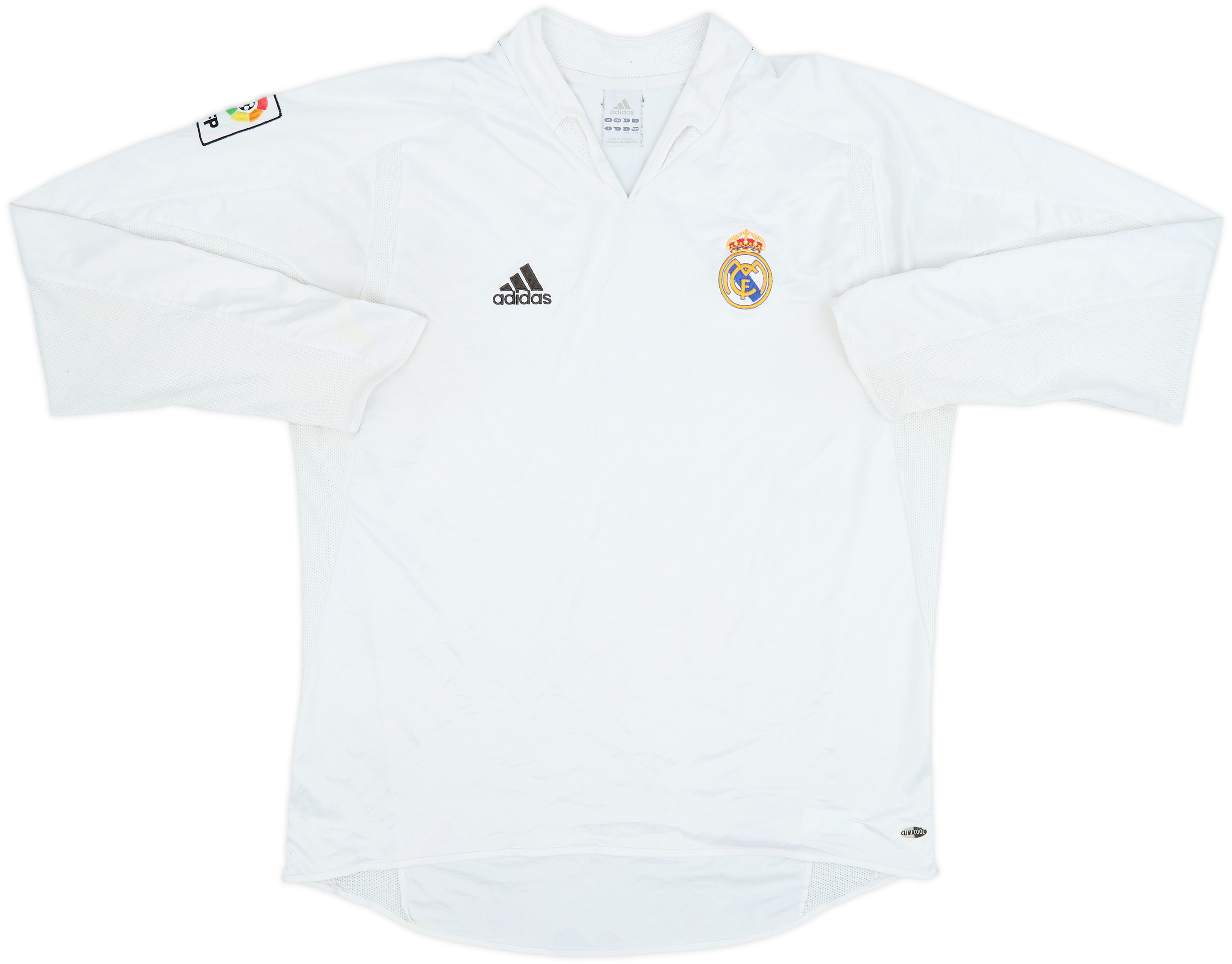 2004-05 Real Madrid Home L/S Shirt - 3/10 - (L)