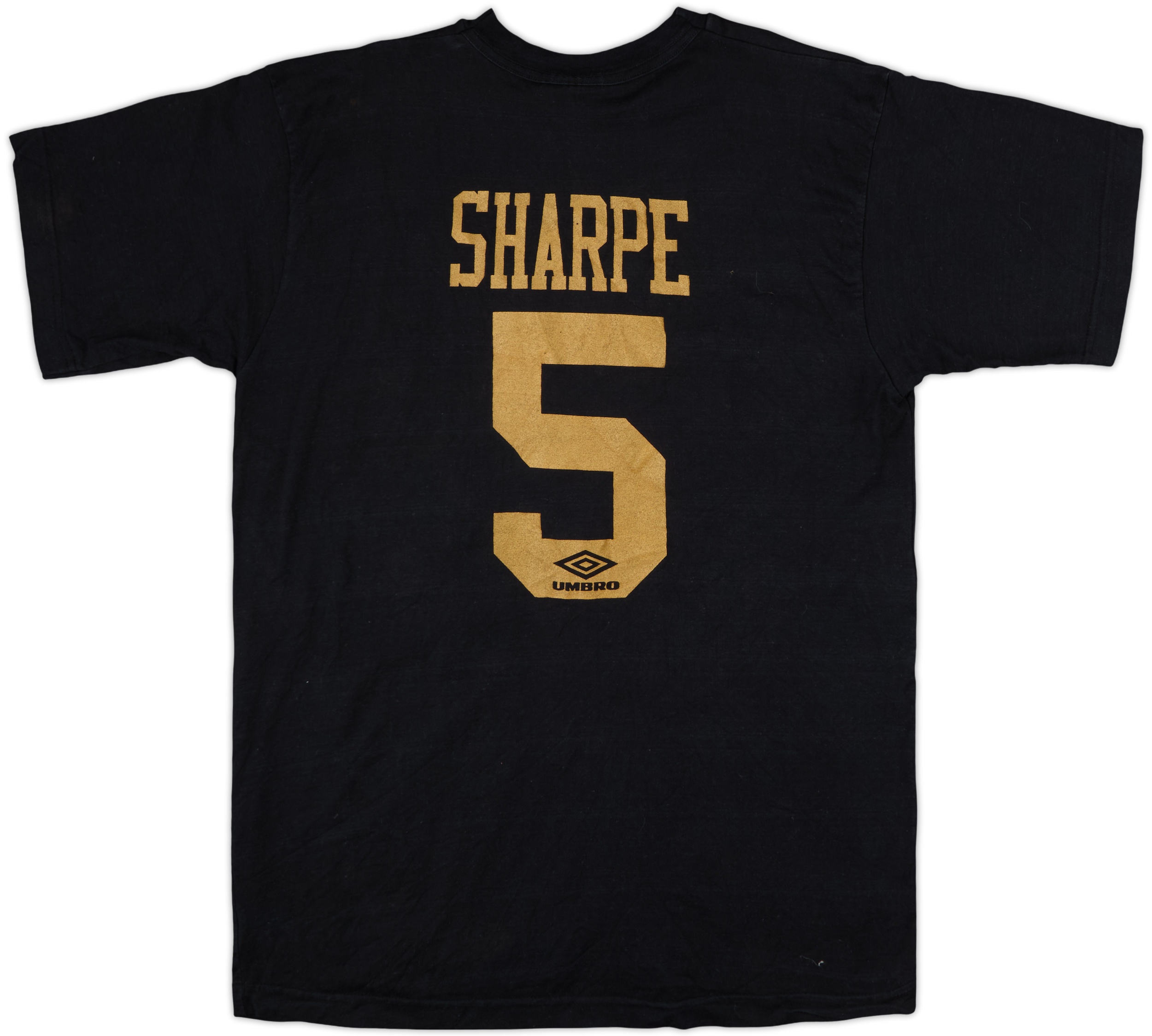 ウェア 94-96Manchester United Umbro Graphic T 1994-96 Manchester United Umbro Graphic Tee Sharpe #5 - 7/10 - (M)
