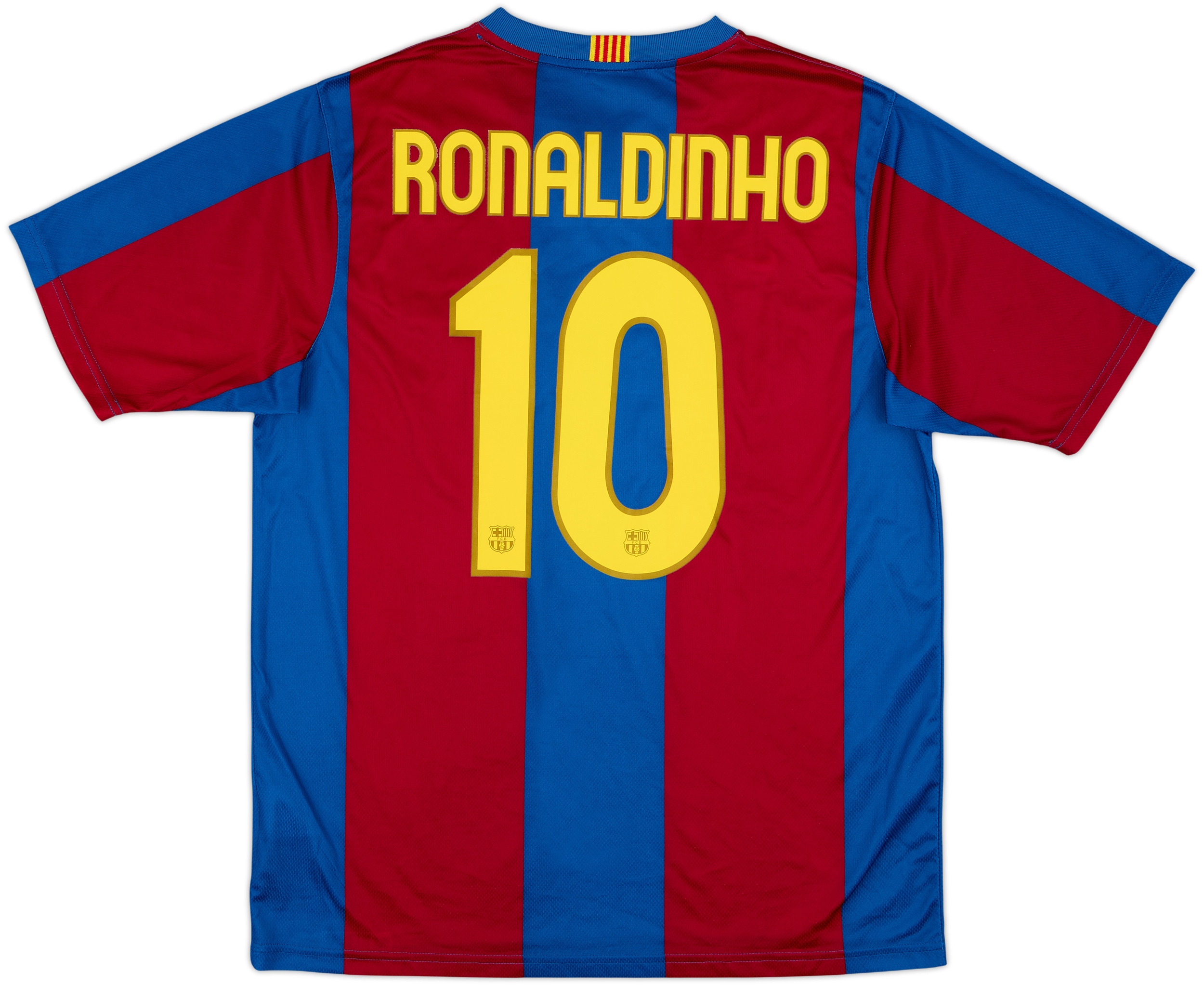 2007-08 Barcelona Basic Home Shirt Ronaldinho #10 - 10/10 - (M)